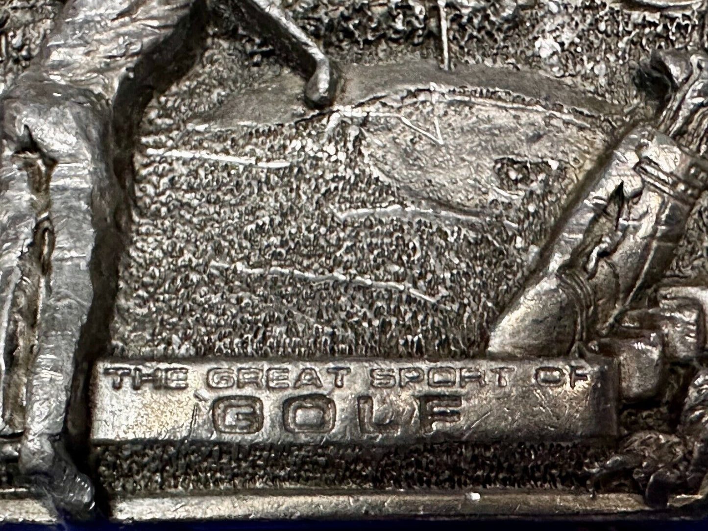 The Great Sport of Golf Golfer Vintage Belt Buckle by Bergamot Brass Works L-86