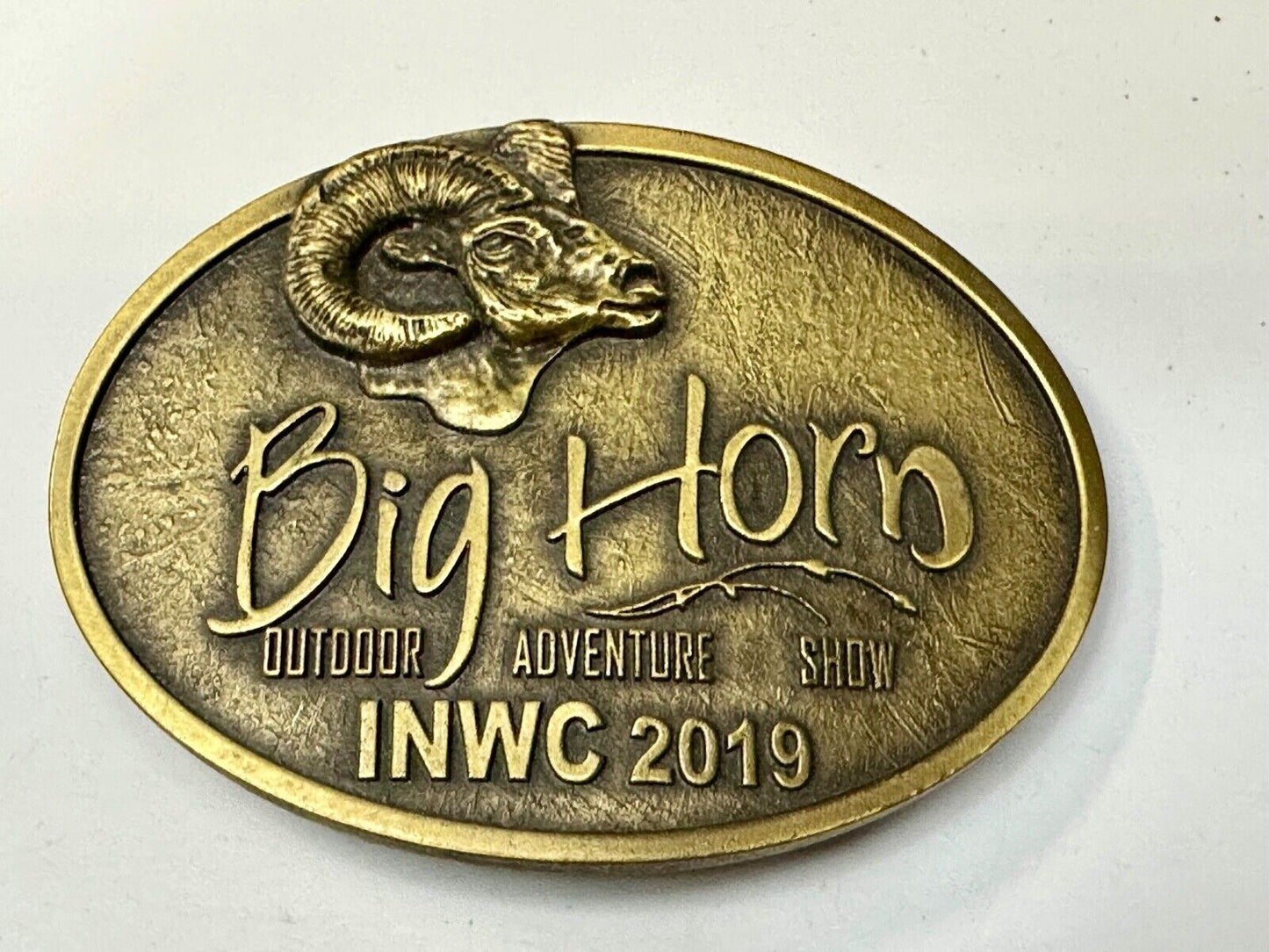 BIG HORN SHOW 2019 Outdoor Adventure Inland N.W. INWC Spokane WA Belt Buckle