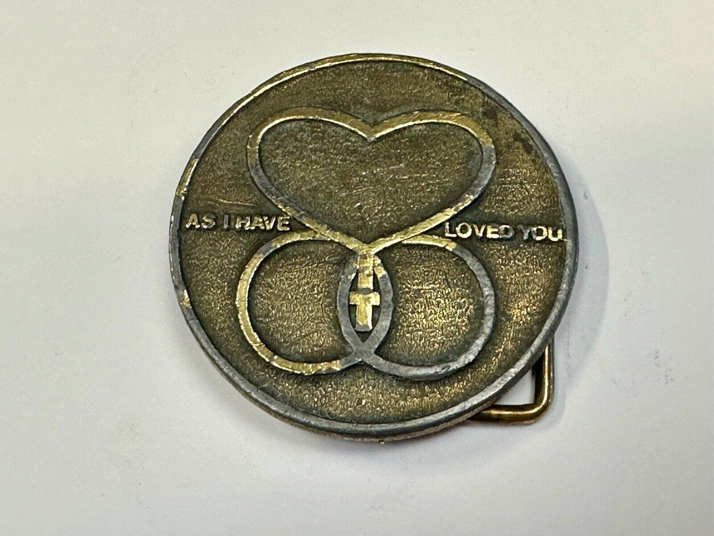 As I Have Love You Marriage Encounter Wife Husband Religious Symbol Belt Buckle