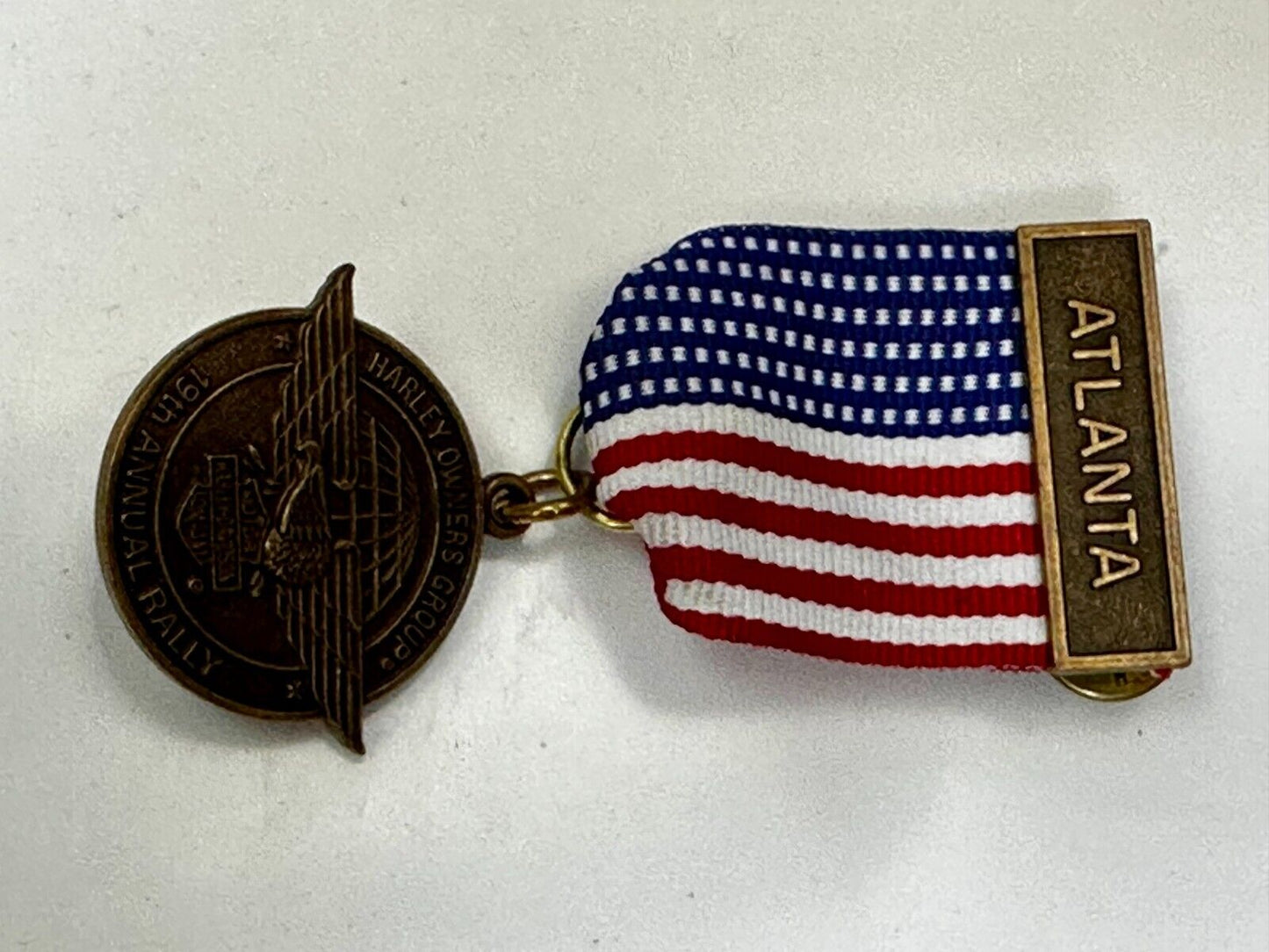 Atlanta 19th Annual Bike Rally Medal Pin Award Harley Davidson Owner Group HOG