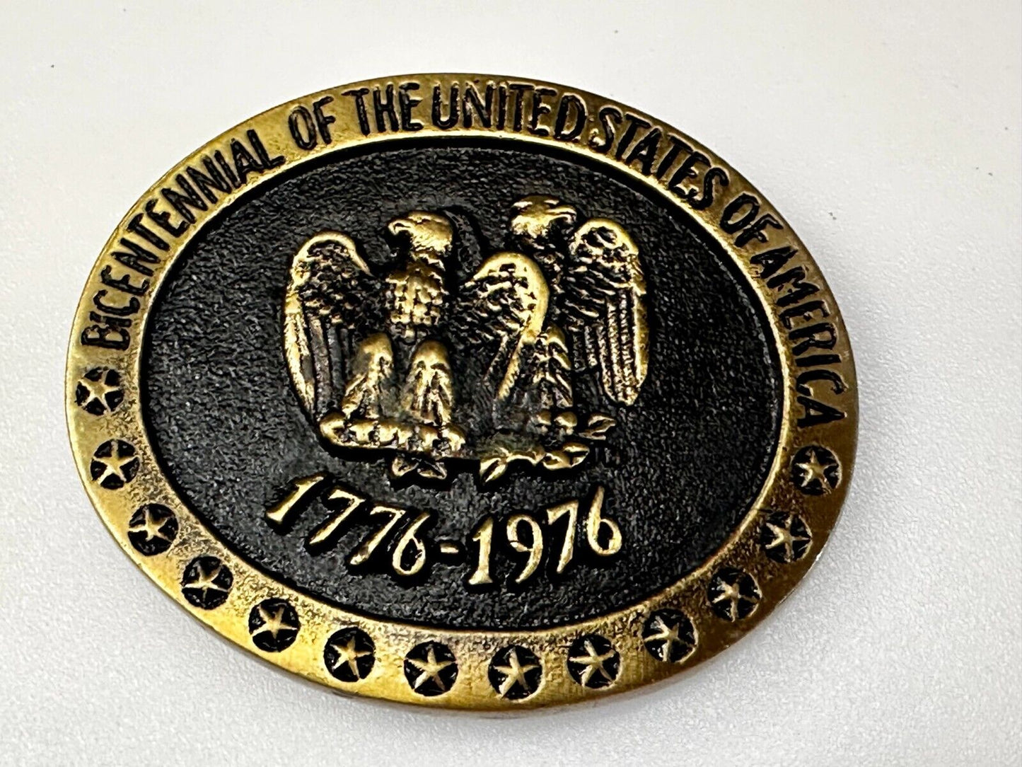 Bicentennial of the United States of America 1776-1976 Solid Brass Belt Buckle
