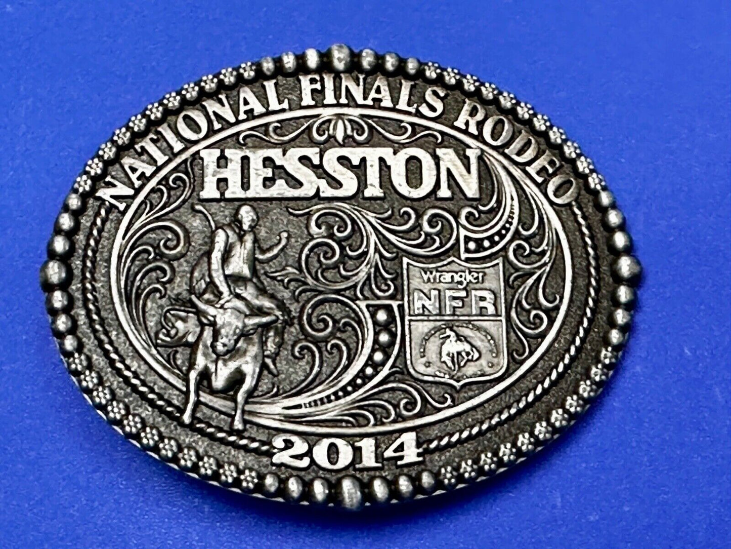2014 National Finals Rodeo NFR Cowboy Montana Silversmiths Youth Belt Buckle