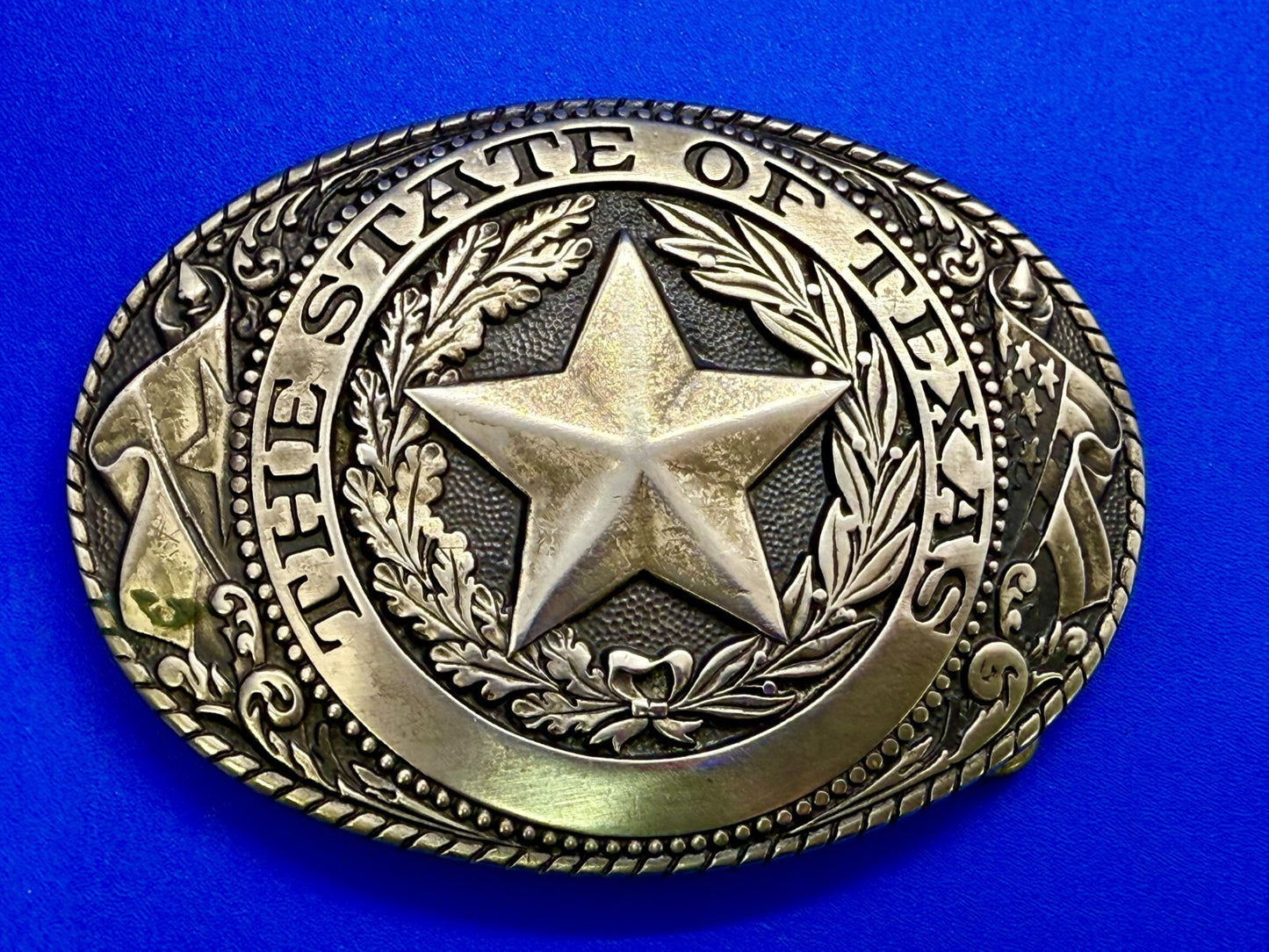 Texas Lone Star State Vintage Statehood Series Solid Brass Tony Lama Belt Buckle