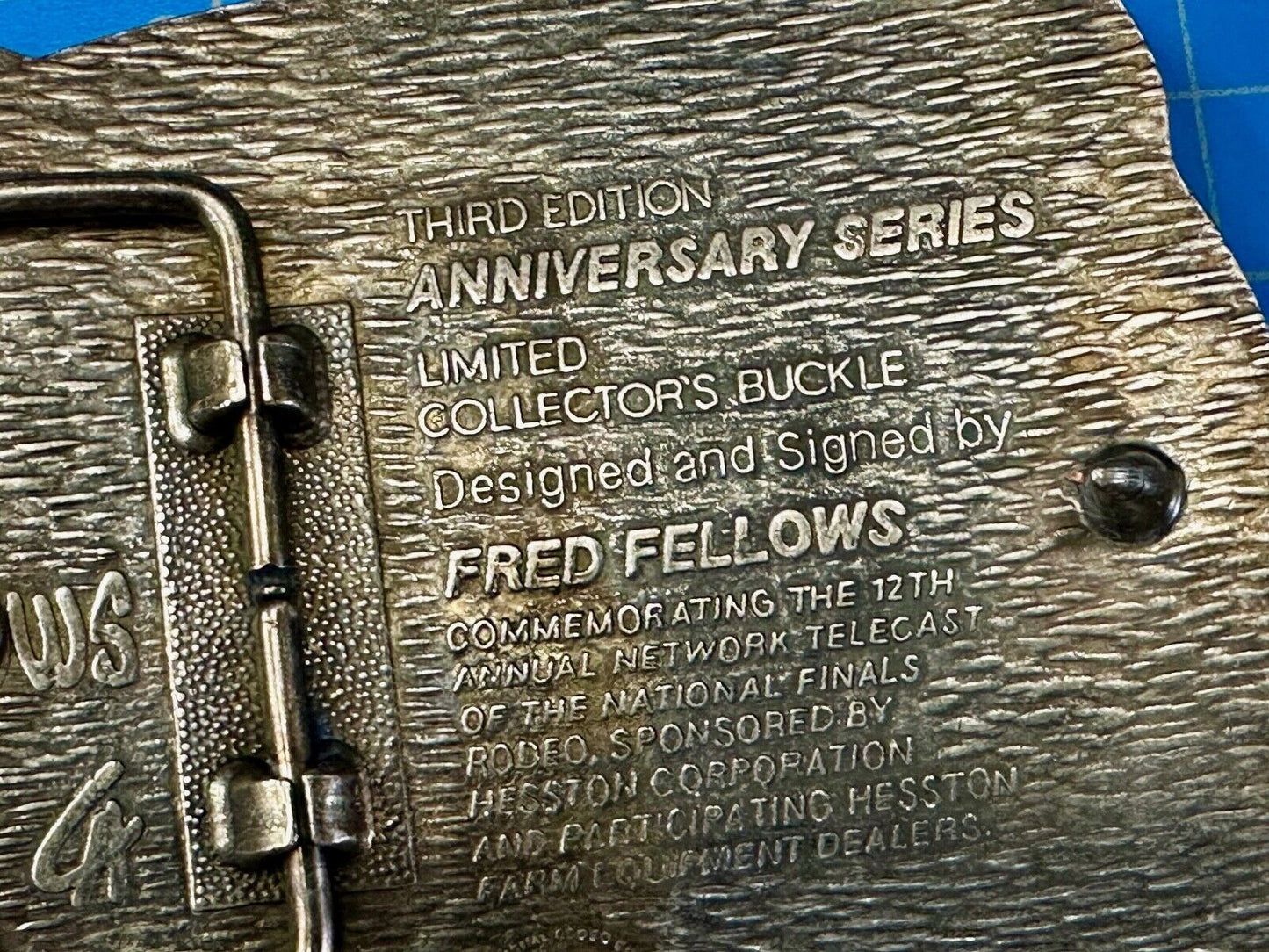 1985 Hesston National Finals Rodeo NFR Limited Edition Collectors Belt Buckle