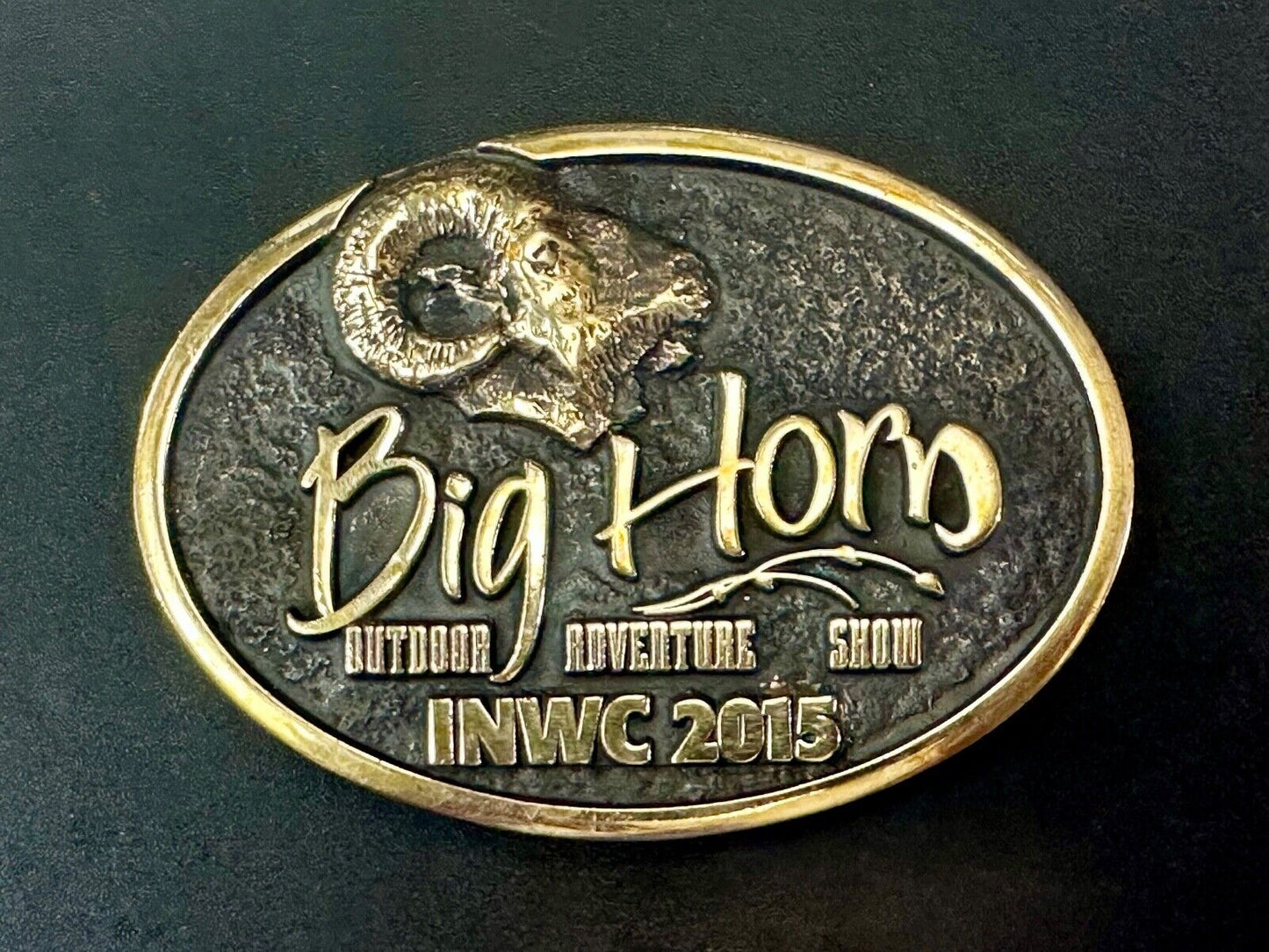 Big Horn Outdoor Adventure Show INWC 2015 Anacortes solid brass belt buckle