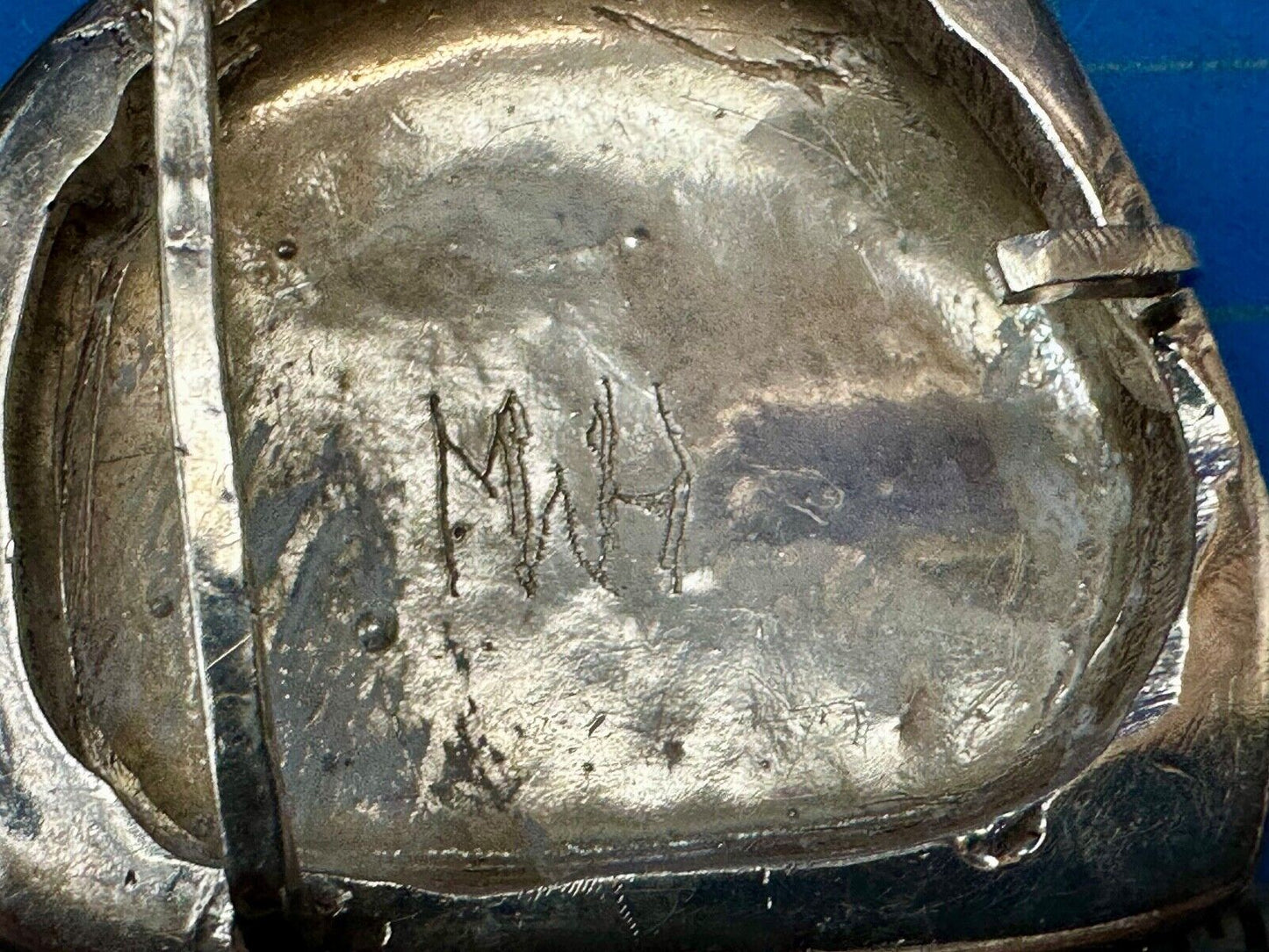 Bald Eagle Head - Patriotic America Silver Belt Buckle Artisan Made signed MH