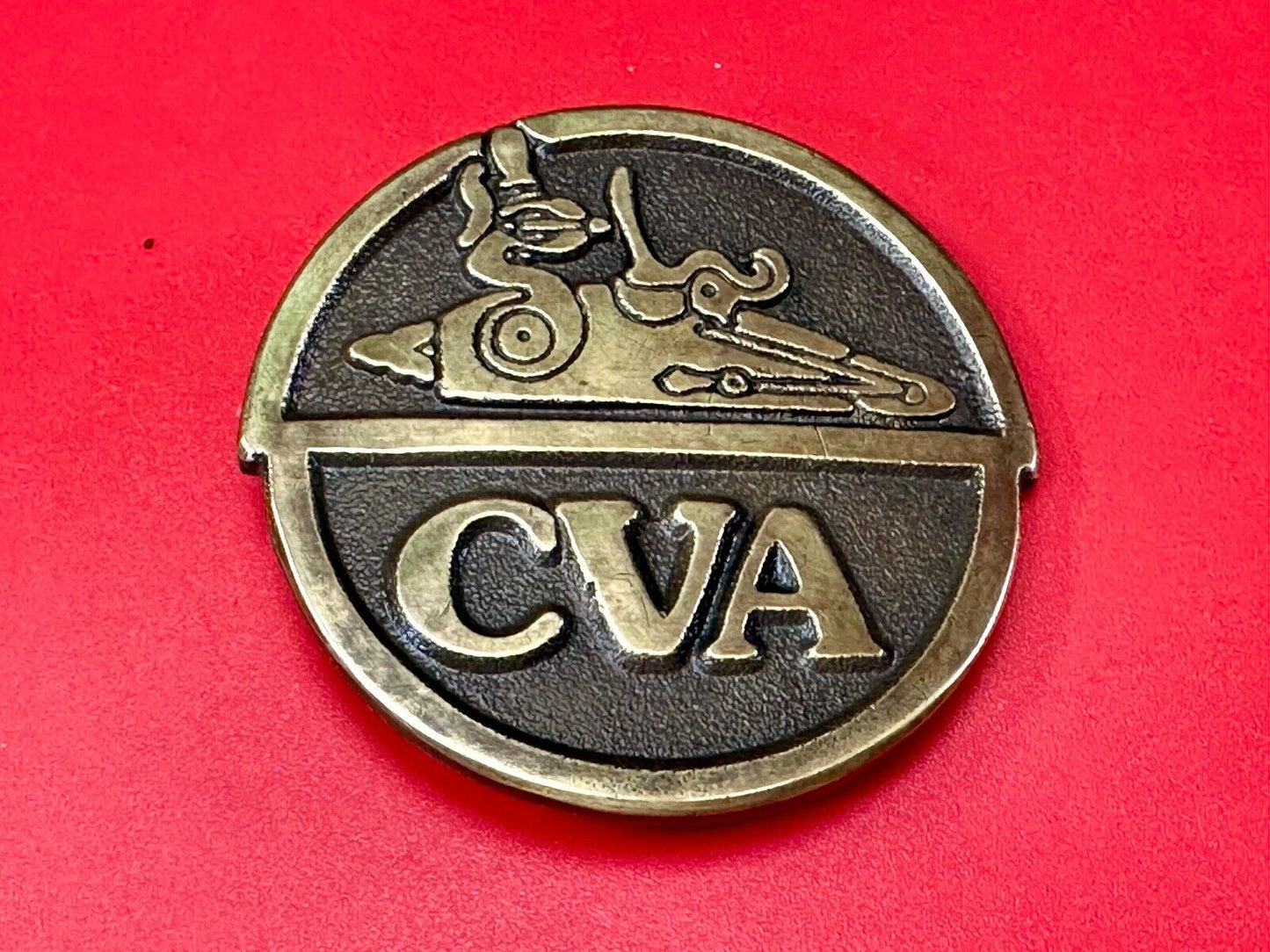 Vintage Connecticut Valley Arms CVA Mountain Rifle Gun Collectors Belt Buckle