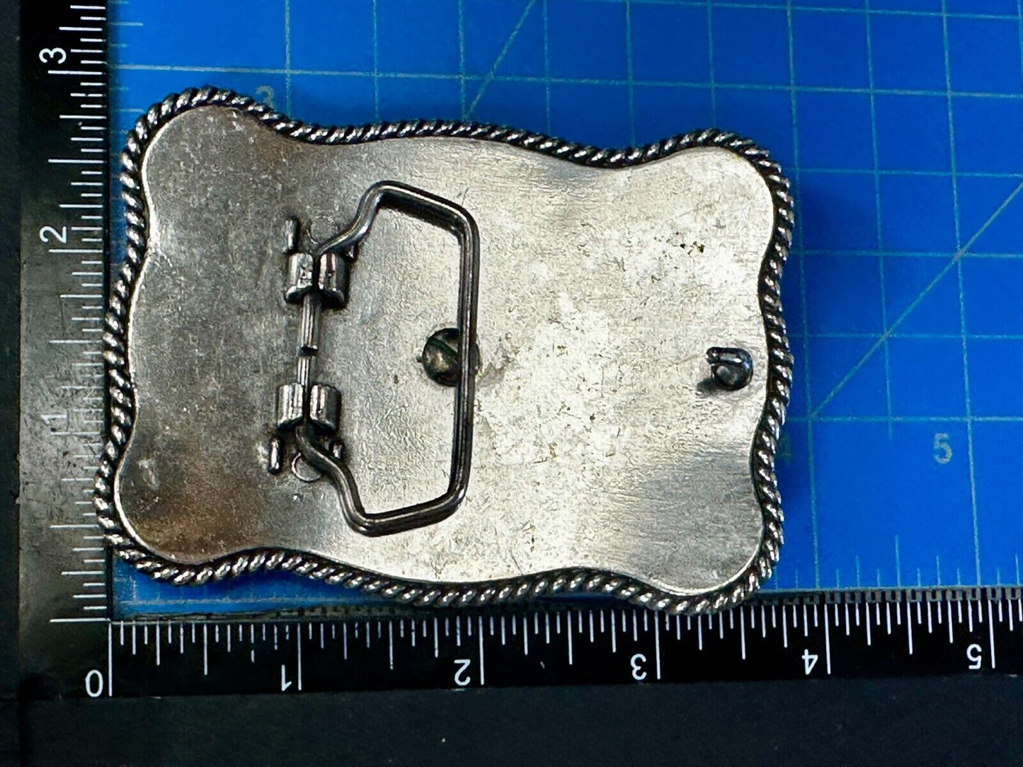 Beautiful Horse Head Centered Flower Swirl Two Tone Western Cowboy Belt Buckle
