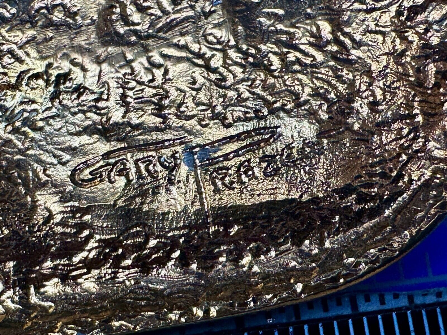 Utah Railway Co Vtg Train Railroad 83 Years Gary Prazen Bronze Art Belt Buckle