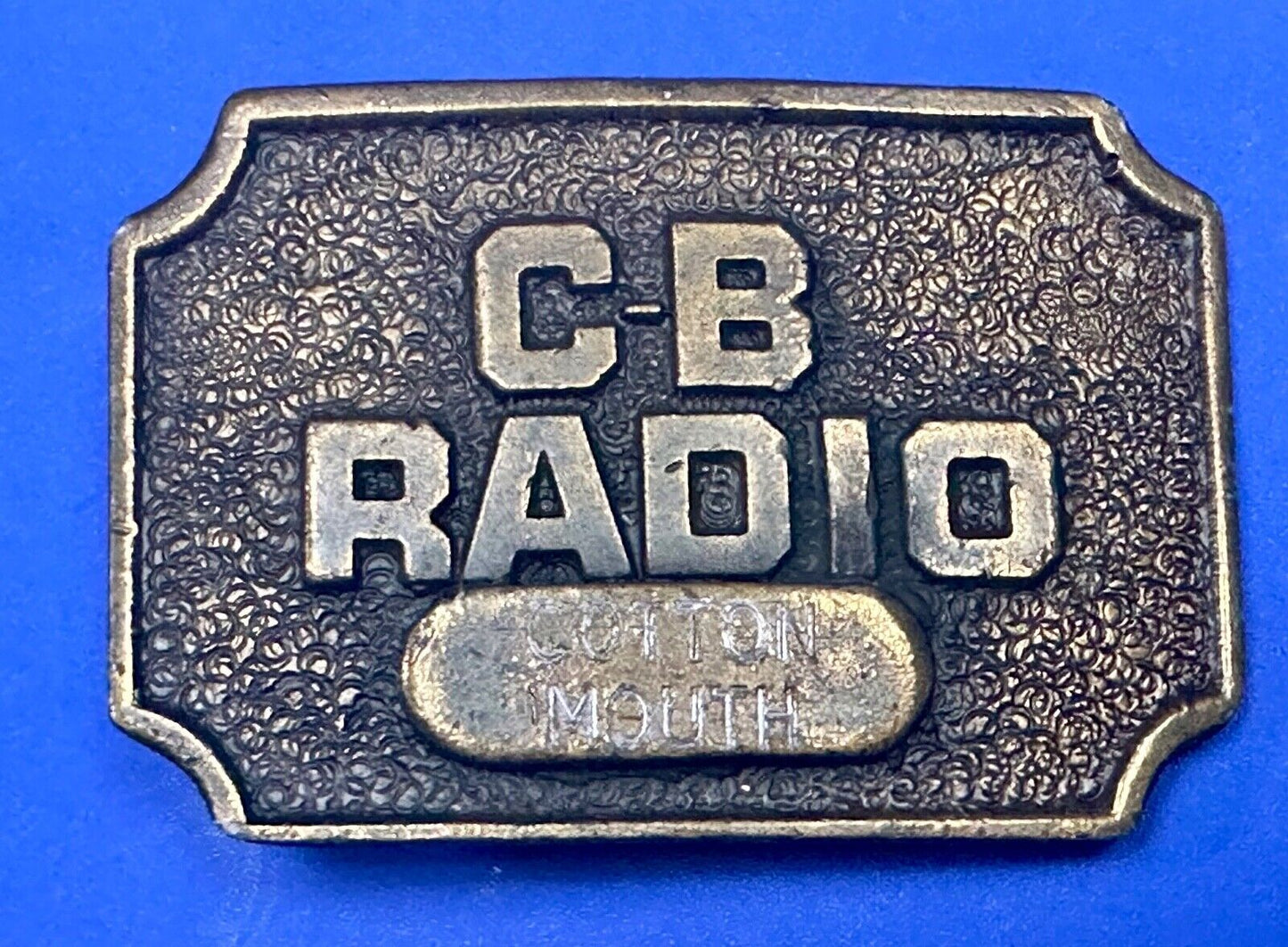 Vintage CB Radio Semi Big rig drivers Tiffany Studio belt buckle - engraved