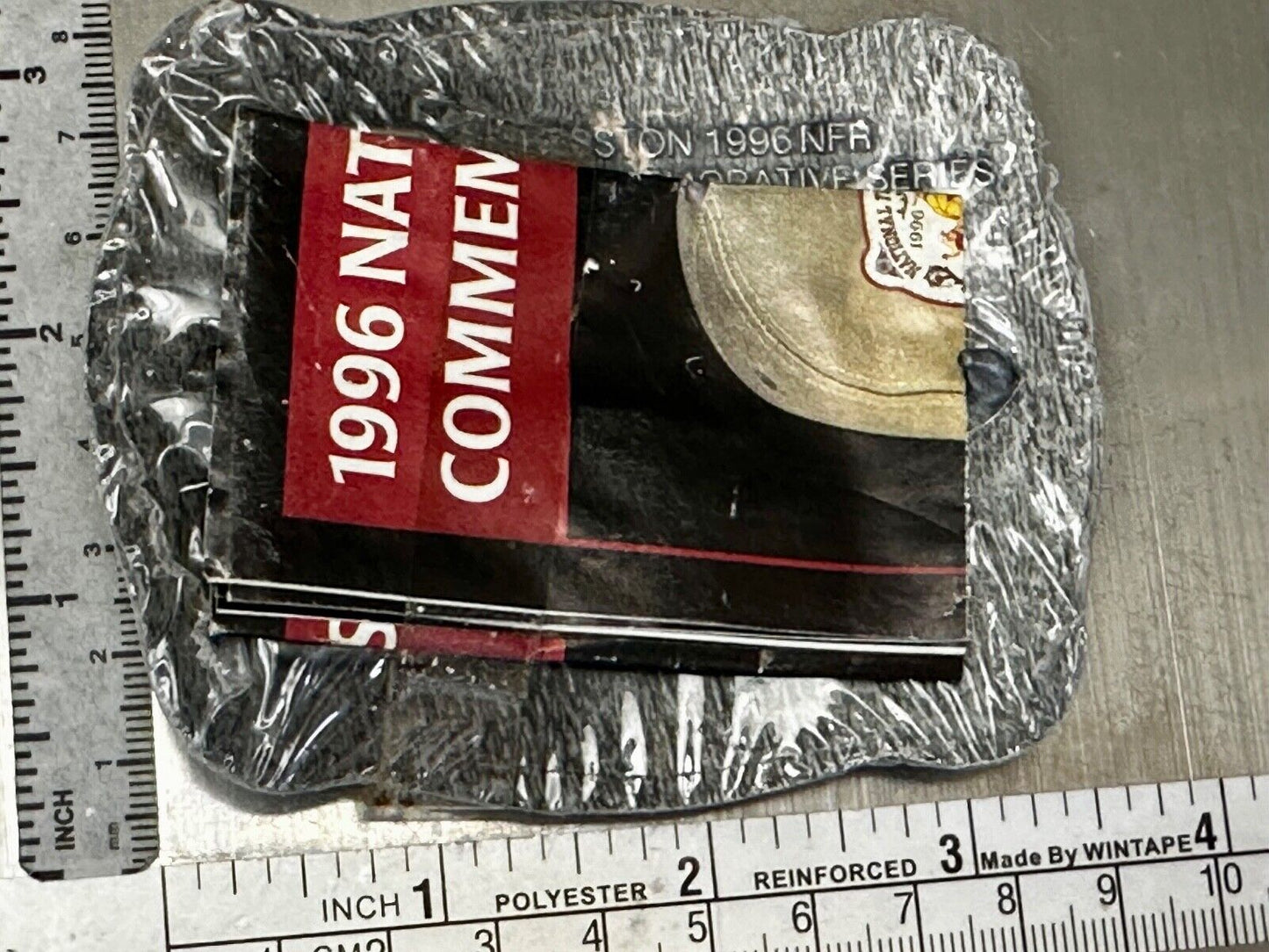 1987 National Finals Rodeo NFR Cowboy Western NOS Belt Buckle in wrap