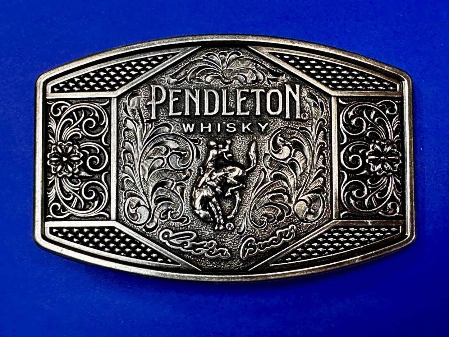 2022 Pendleton Whiskey Let'er Buck Rodeo Cowboy Montana Silversmiths Belt Buckle