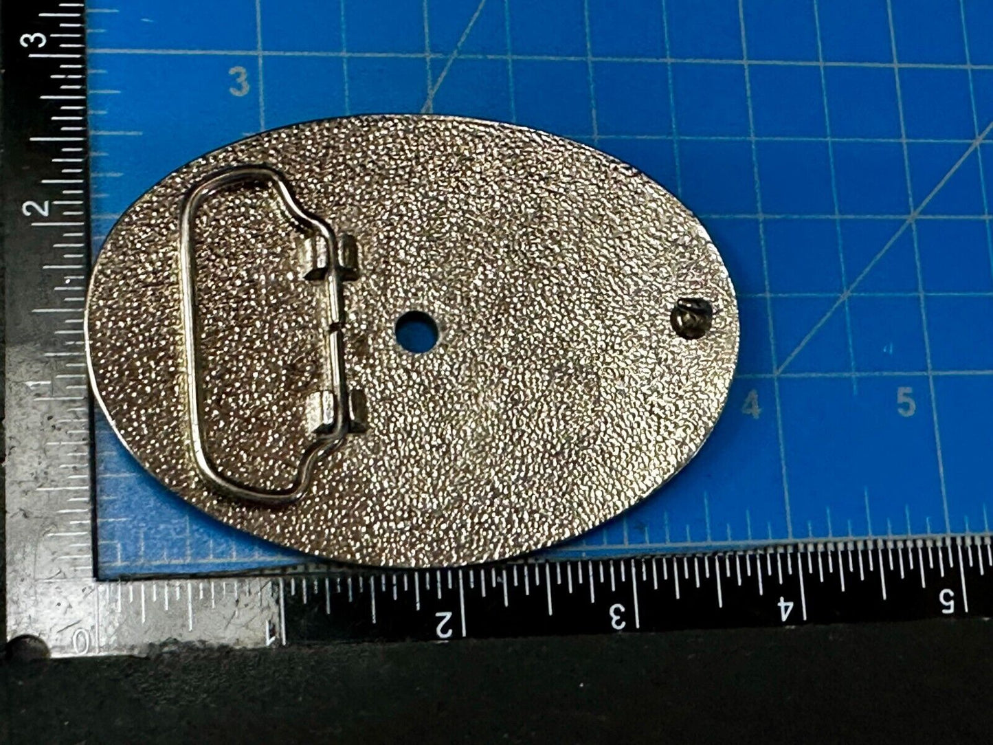 The Great State of Texas - Flag & Star Vintage Belt Buckle - LG HOLE IN CENTER