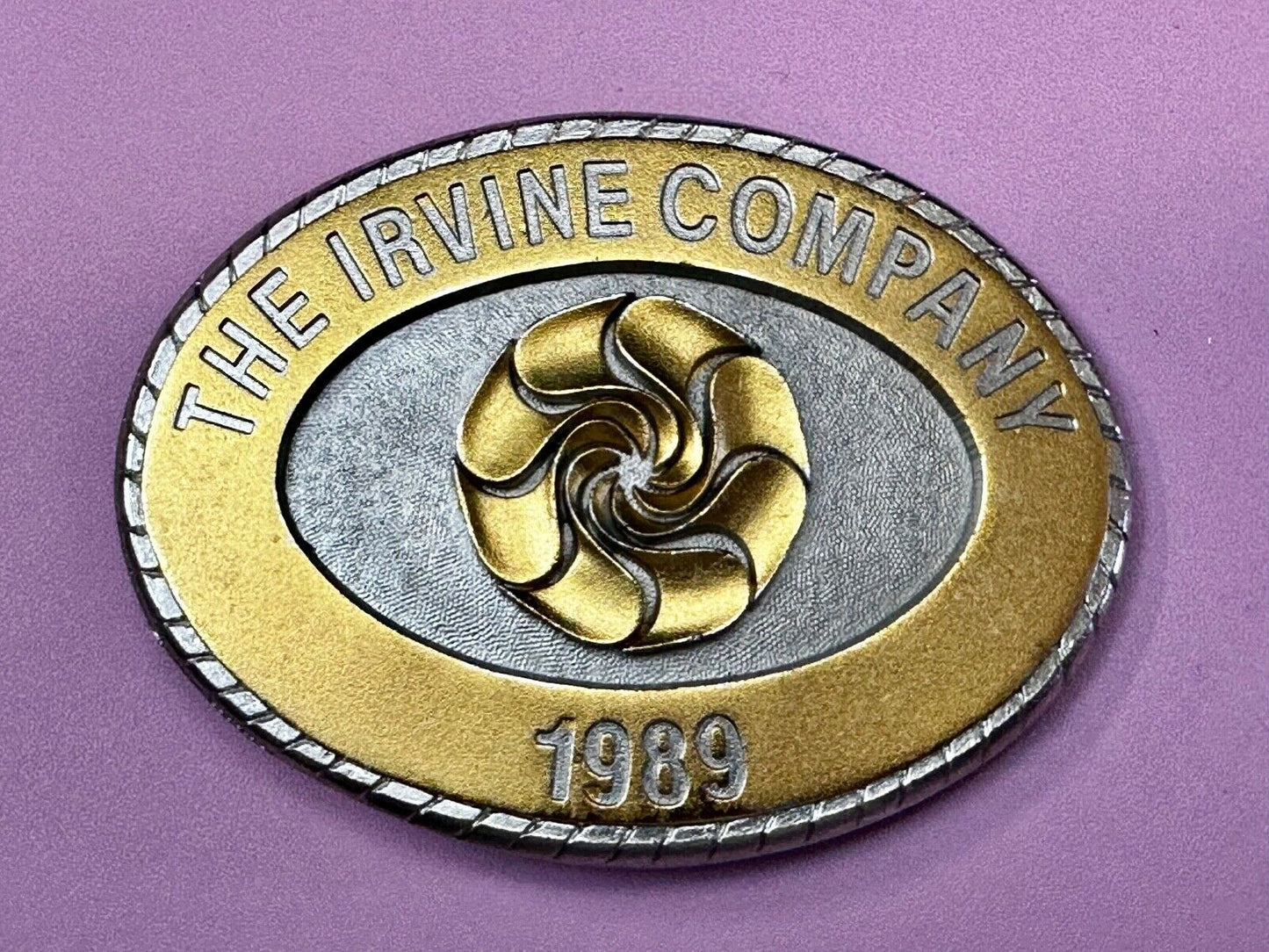 The Irvine Company 1989 Fourth Edition Collectors Western Ranch Belt Buckle