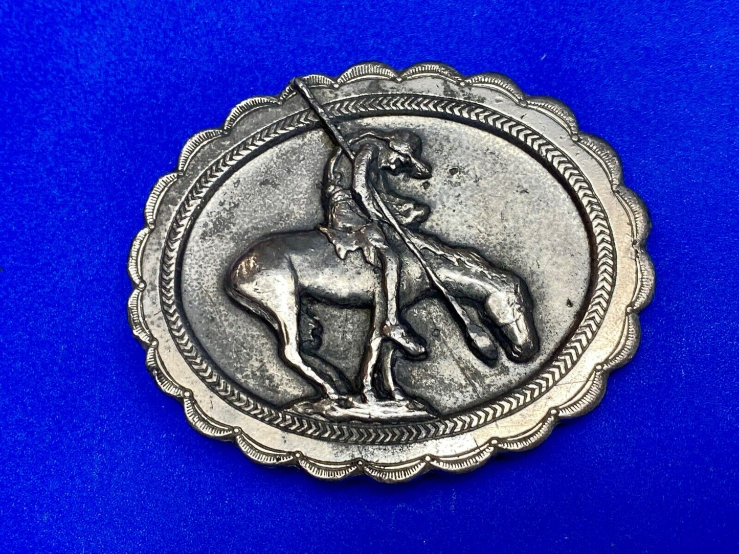The Saga of the Native American Indian End of the Trial western belt buckle