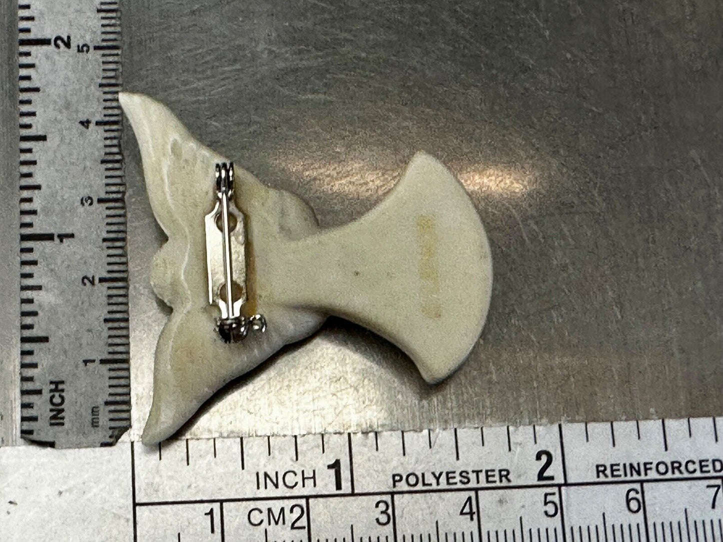 Vintage Lenox White Porcelain Angel Holding Gold Star Brooch Pin
