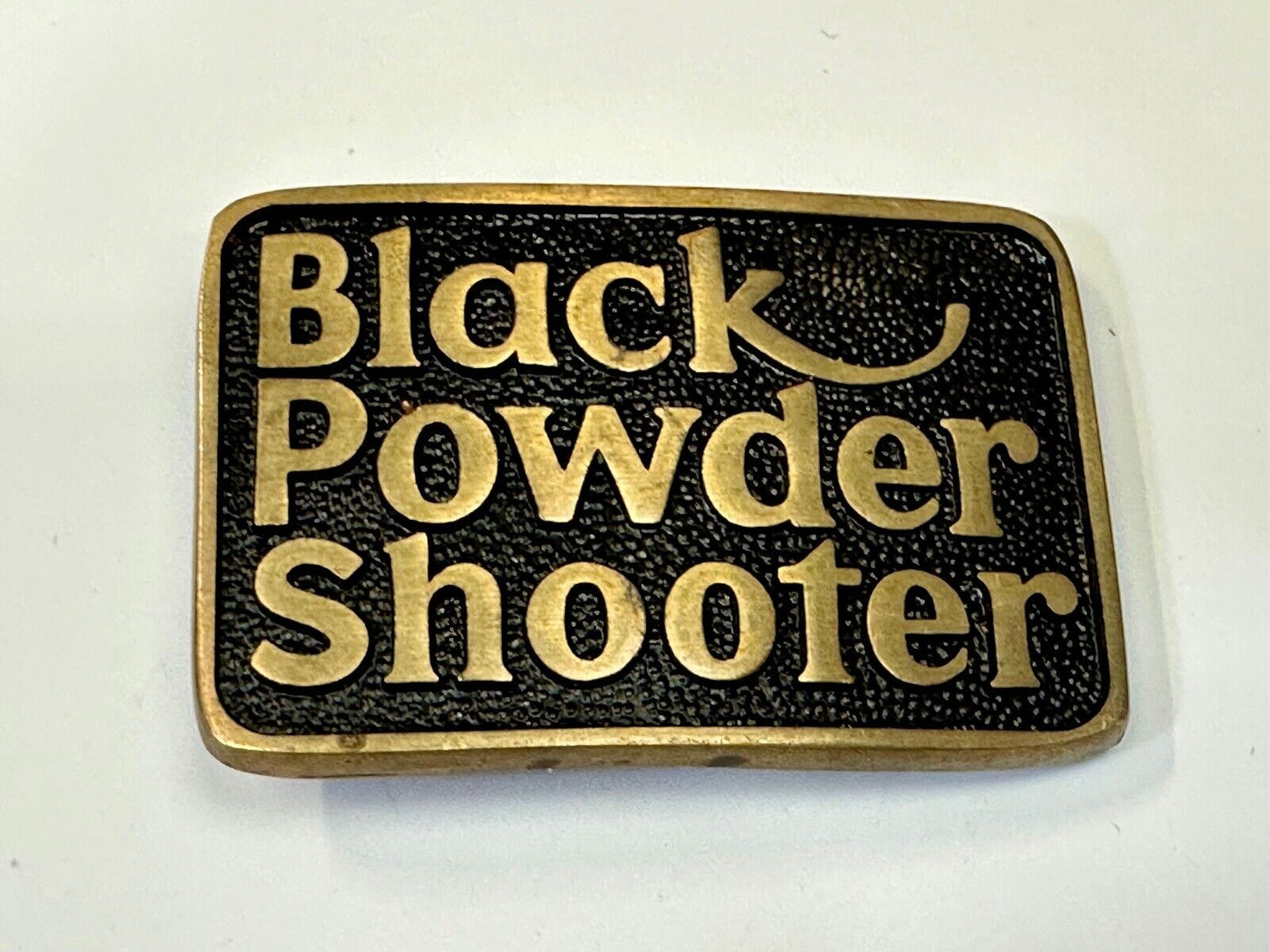 Black Powder Shooter Guns & Ammo Vintage Solid Brass belt buckle by BTS