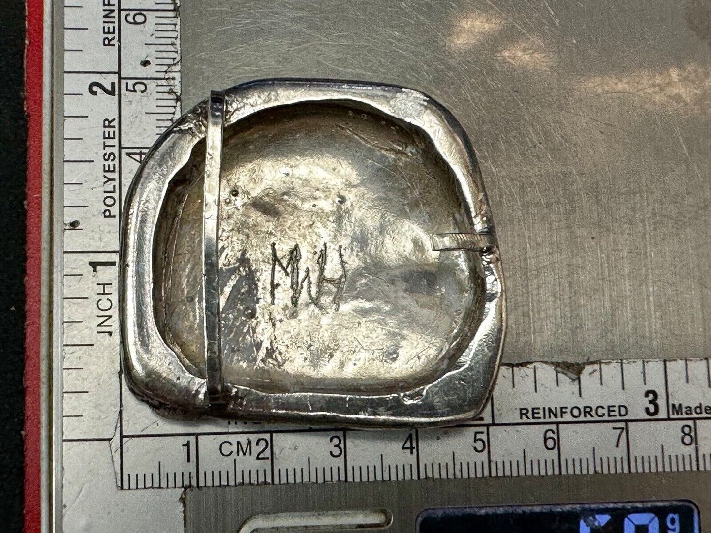 Bald Eagle Head - Patriotic America Silver Belt Buckle Artisan Made signed MH