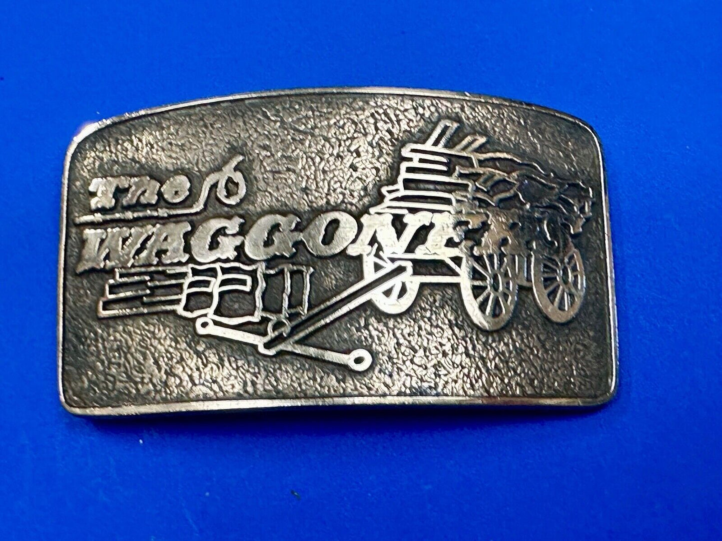 The Waggoners Vintage Trucking company advertising solid bronze belt buckle