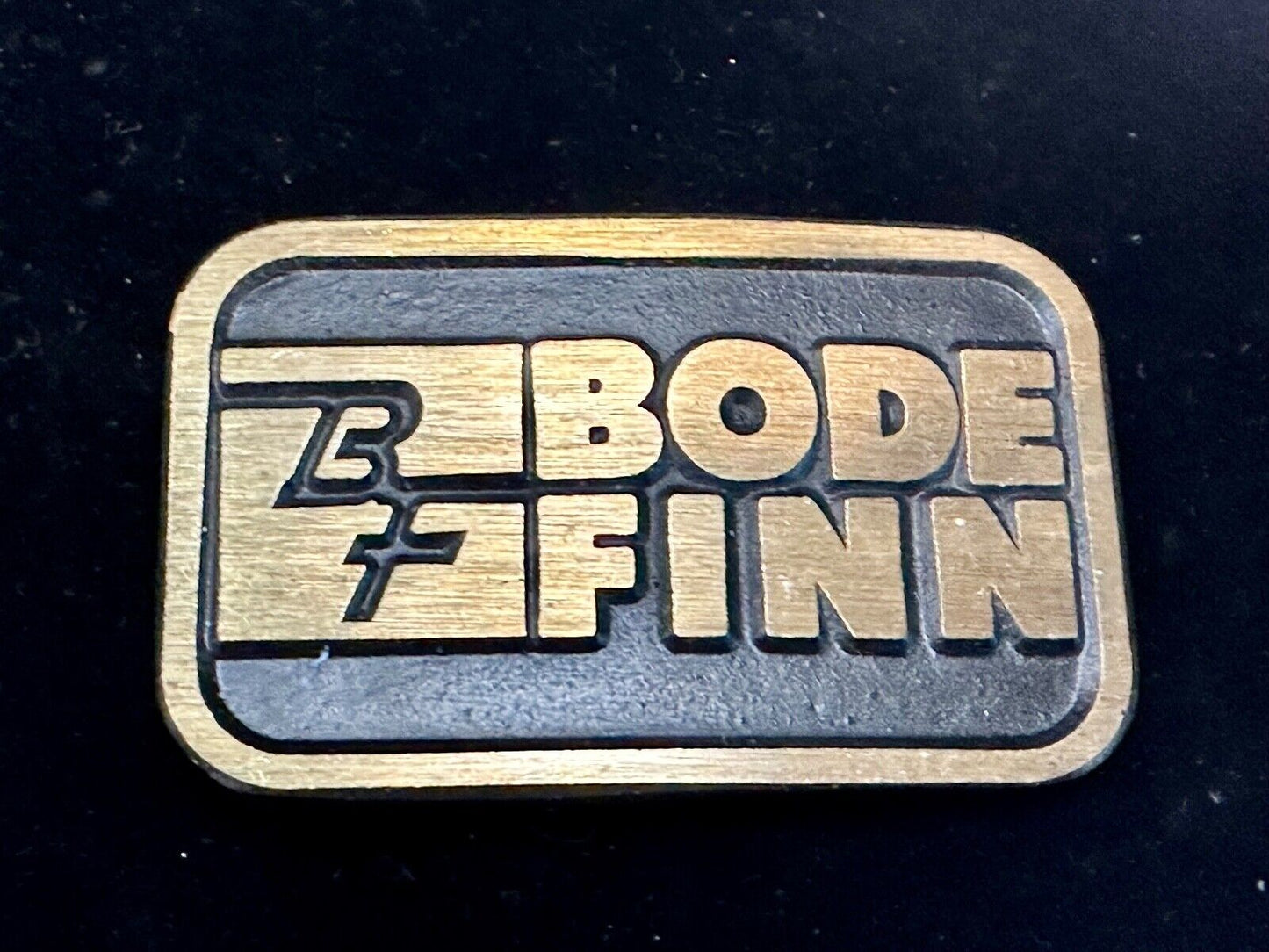 BF Bode Finn Construction Equipment Company Solid Brass Dynabuckle Belt Buckle