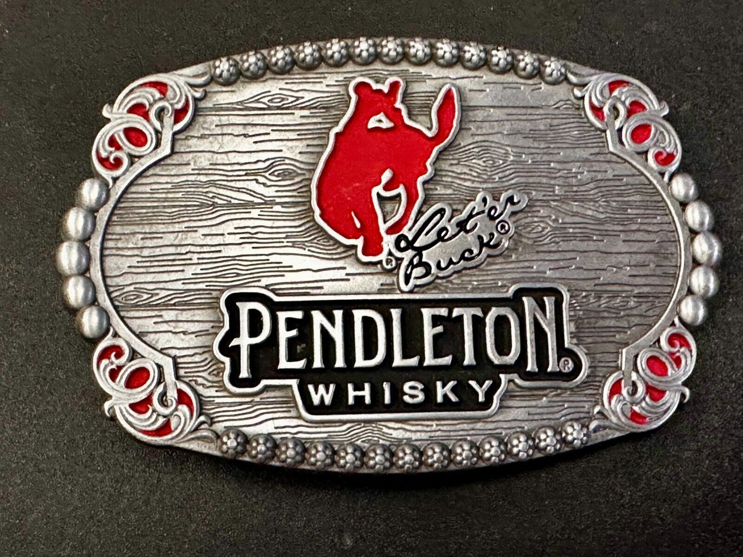 2023 Pendleton Whiskey Let'er Buck Rodeo Cowboy Montana Silversmiths Belt Buckle