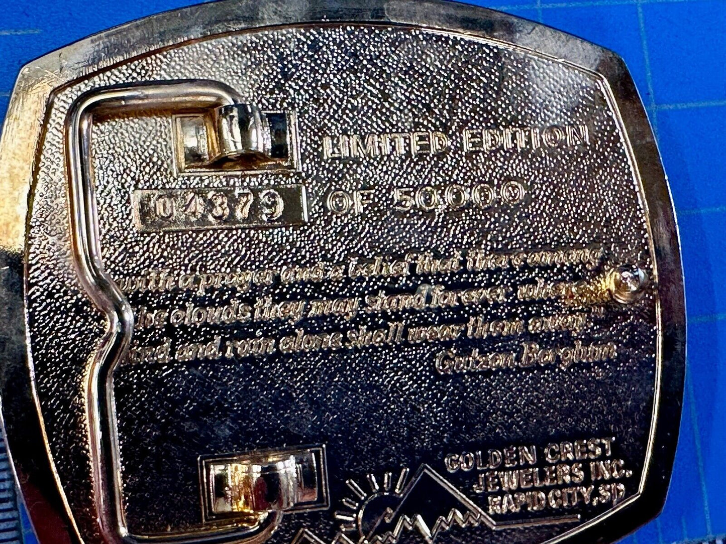 1991 Mount Rushmore 50th Golden Anniversary Limited Edition belt buckle