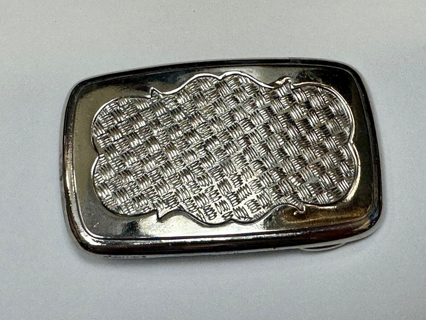 unique silver tone weave pattern western belt buckle