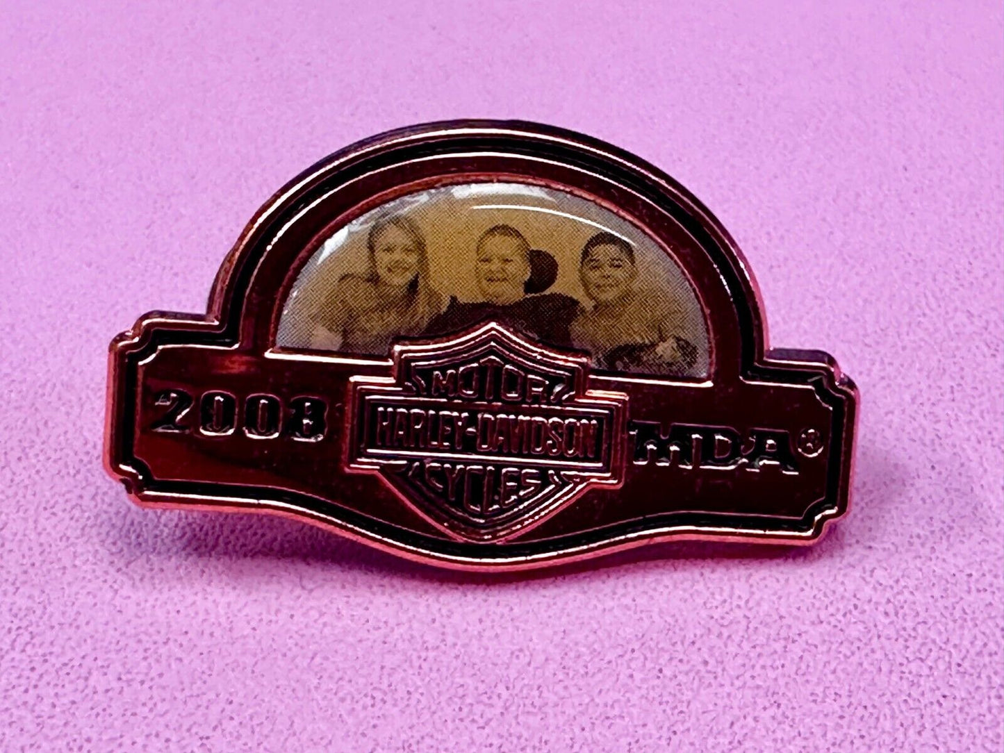 2008 MDA Ride Harley Davidson Motorcycle Logo Rider Biker Jacket Vest Pin