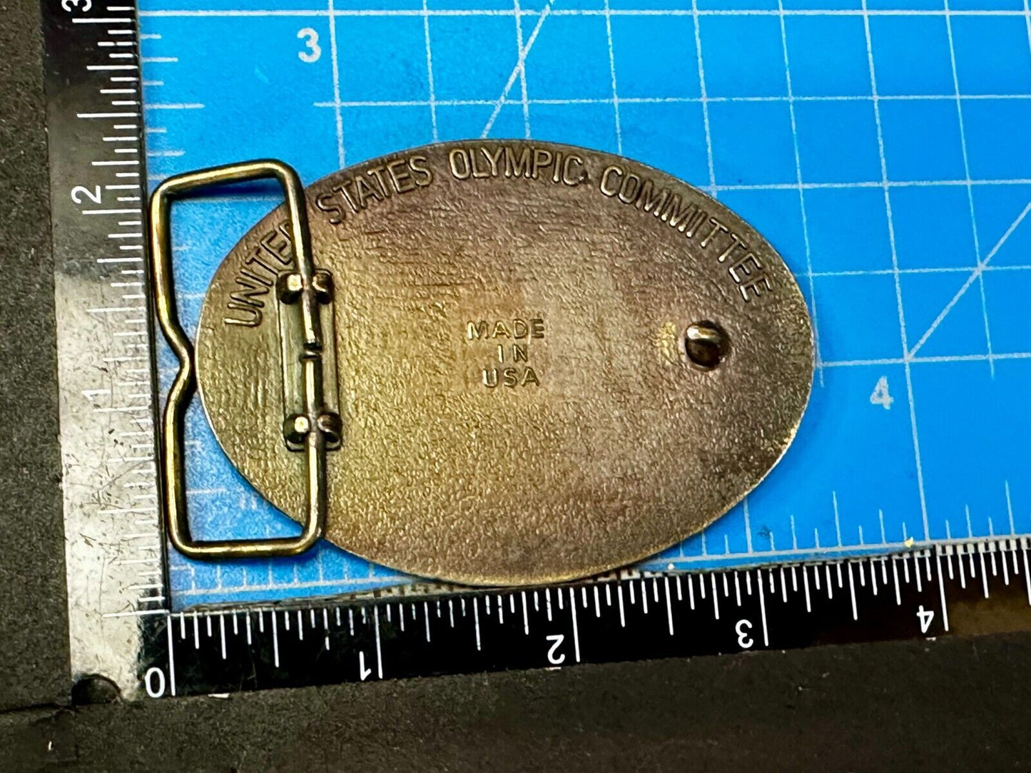 1984 USA Olympics Los Angeles California Vintage Commemorative Belt Buckle