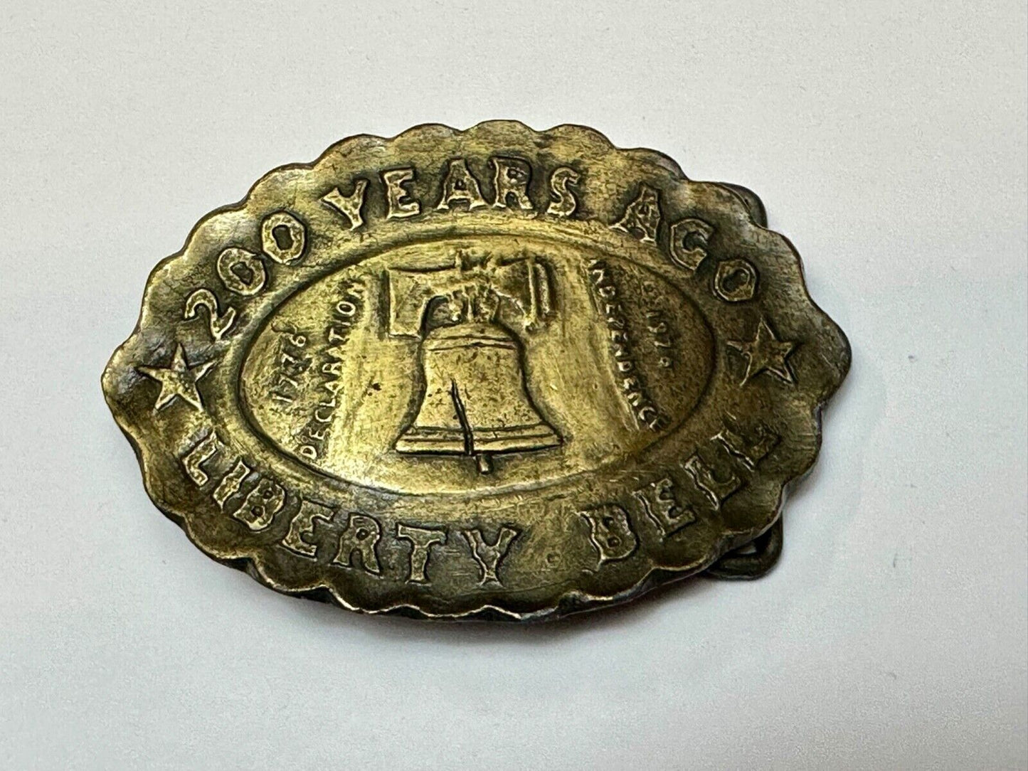 200 years ago Liberty bell commemorative patriotic belt buckle