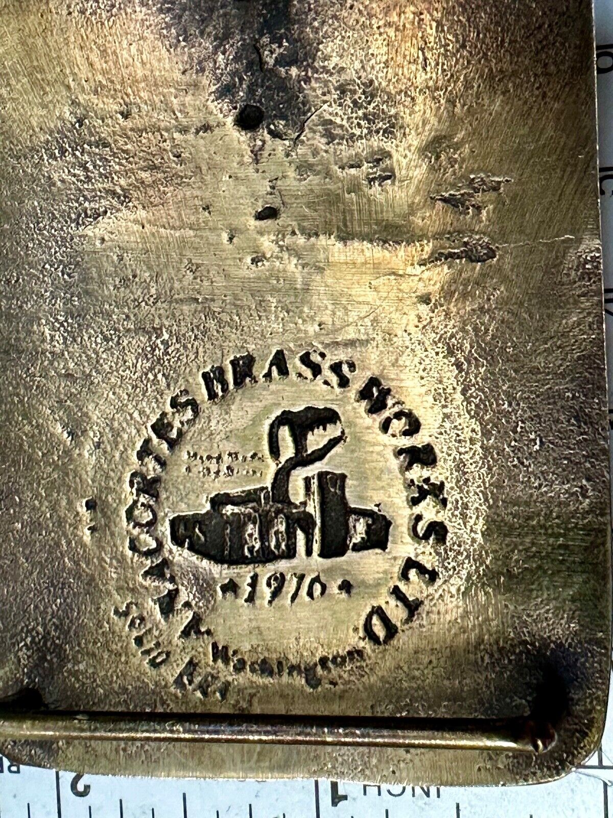 Trans Alaska Oil Pipeline Tukwila Plant Owens Corning Fiberglass belt buckle