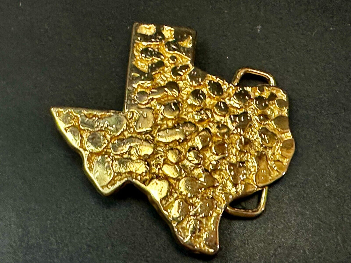 The Great State of Texas - Gold Color Cutout State Map Belt Buckle
