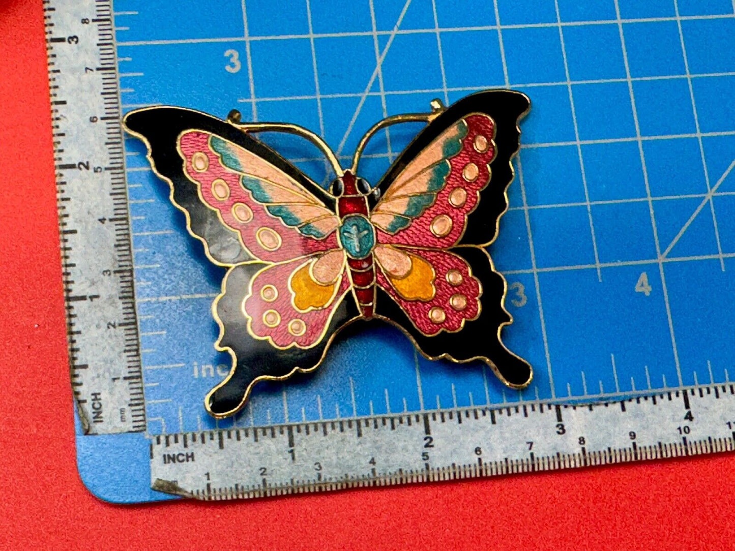 Beautiful India Inspired colorful butterfly shaped belt slide scarf clip