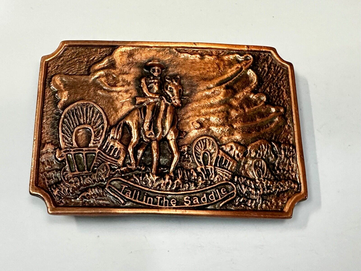 Tall In The Saddle Horse Riding Western Cowboy Vintage Belt Buckle