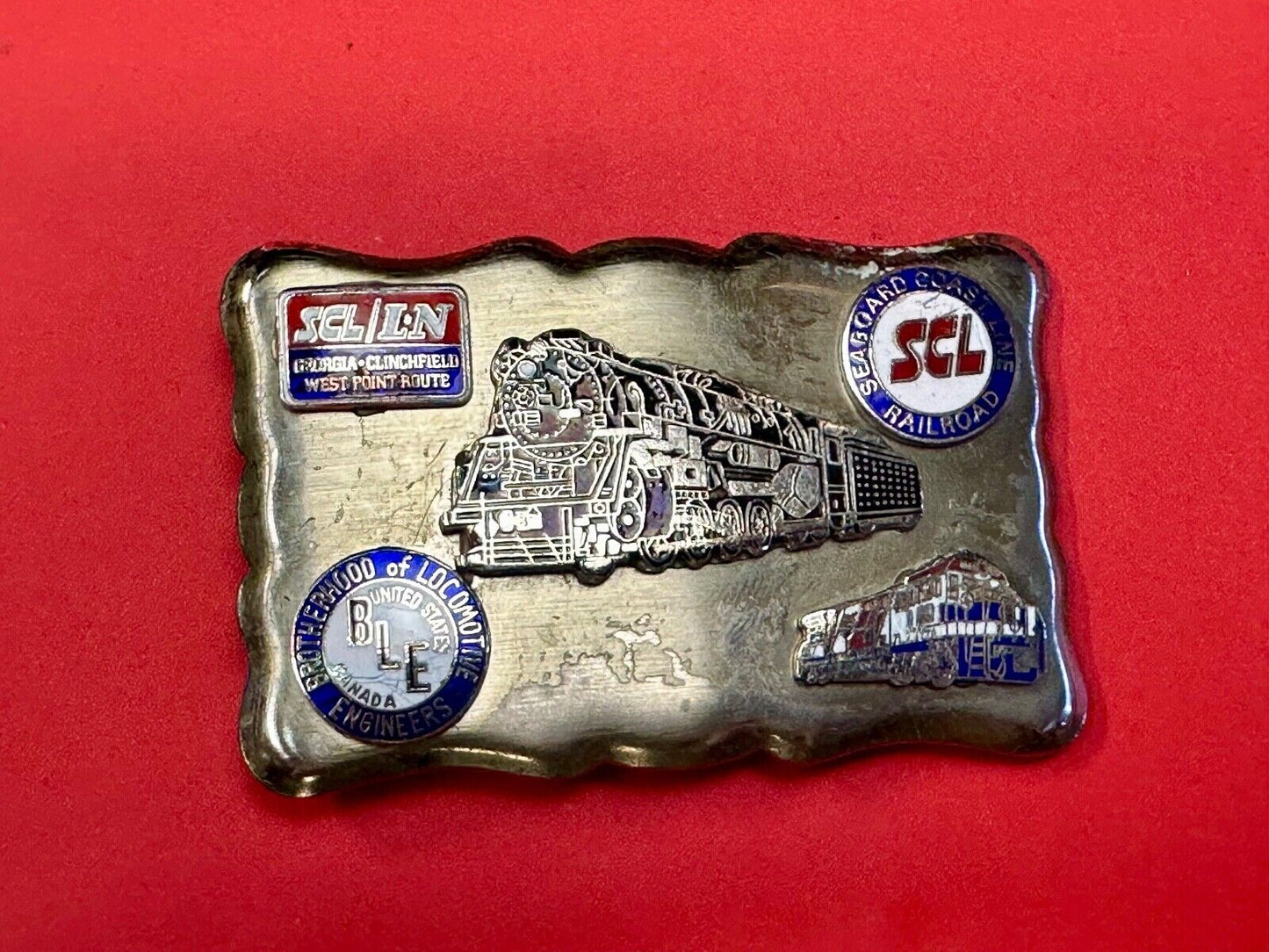 Train Collectors Multi Style Company silver tone belt buckle