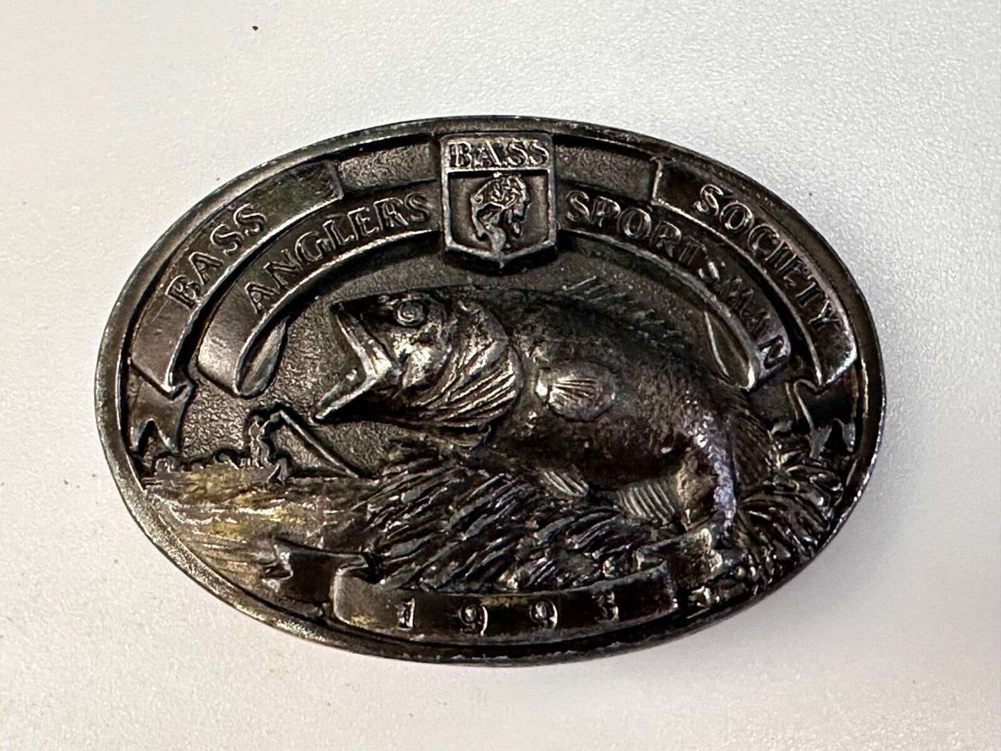 1993 Bass Anglers Sportsman Society Club Belt Buckle