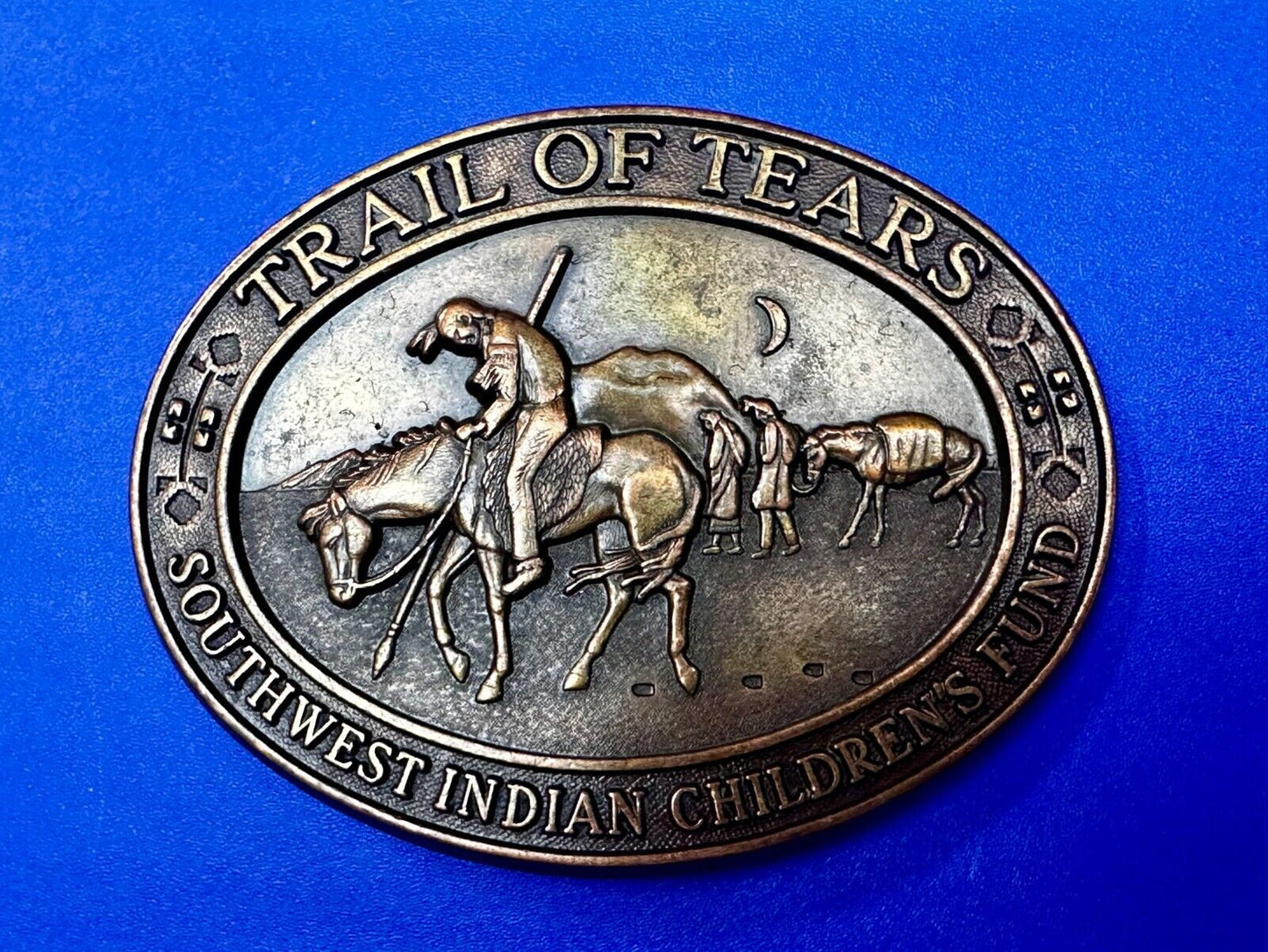 Trail of Tears Southwest Indian Children's Fund Vintage numbered Belt Buckle