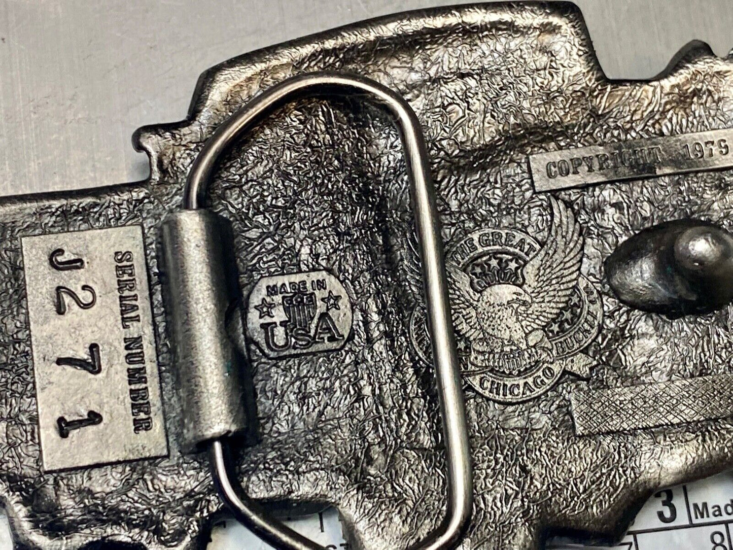 1979 caboose RR Rail Road Train Car cut out - The Great American belt buckle Co