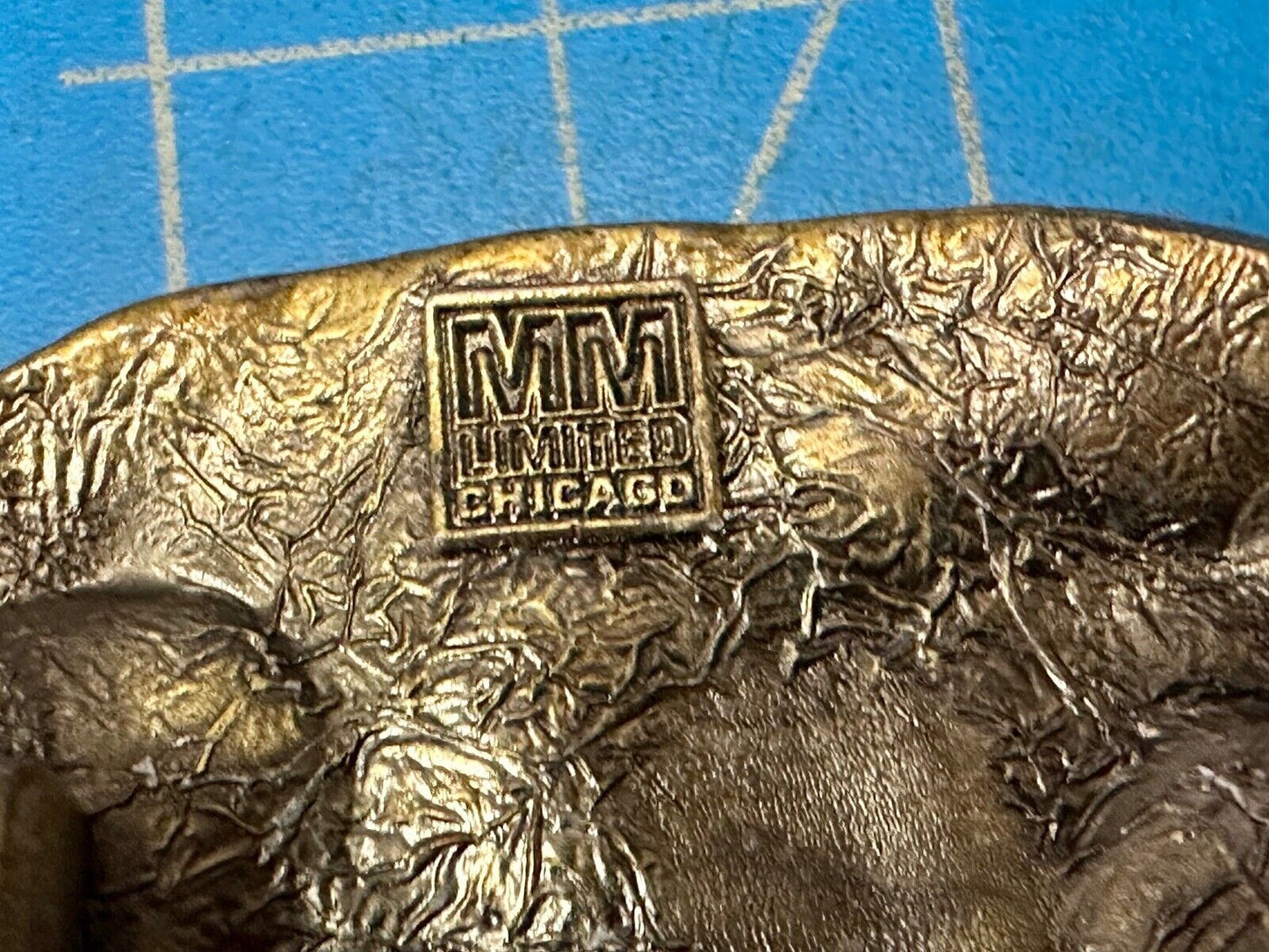Adorable Chipmunk on tree branch vintage belt buckle by M&M Chicago