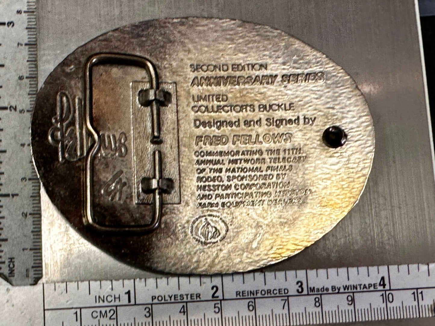 1984 Hesston NFR National Finals Rodeo Cowboys Western Belt Buckle