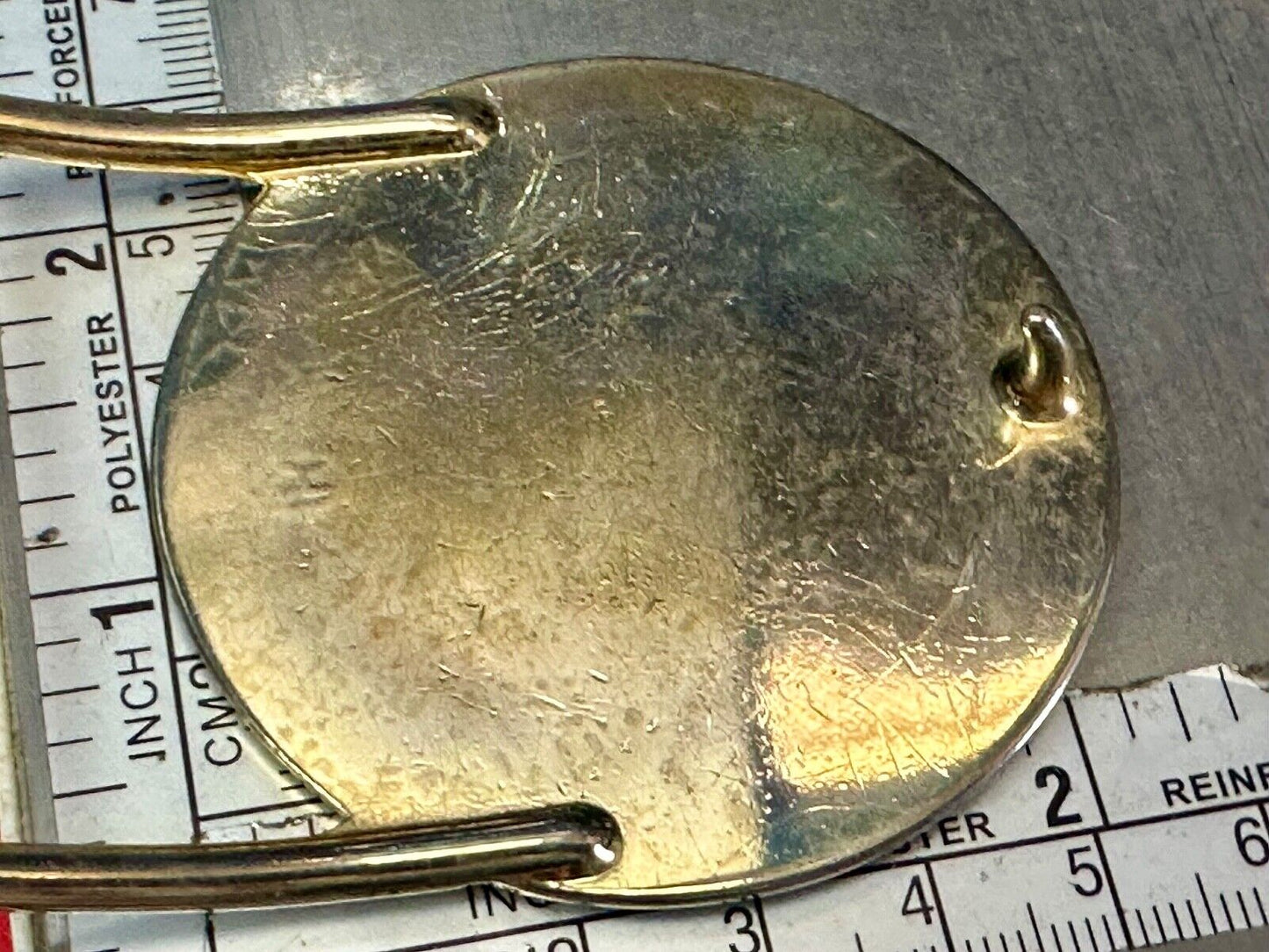 American Revolution bicentennial liverty bell round gold tone belt buckle