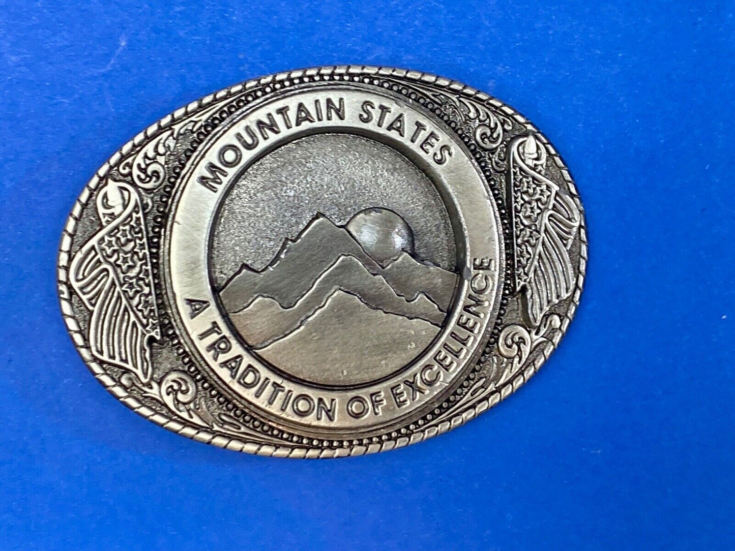 The Mountain States A Tradition Of Excellence Western Oval Belt Buckle