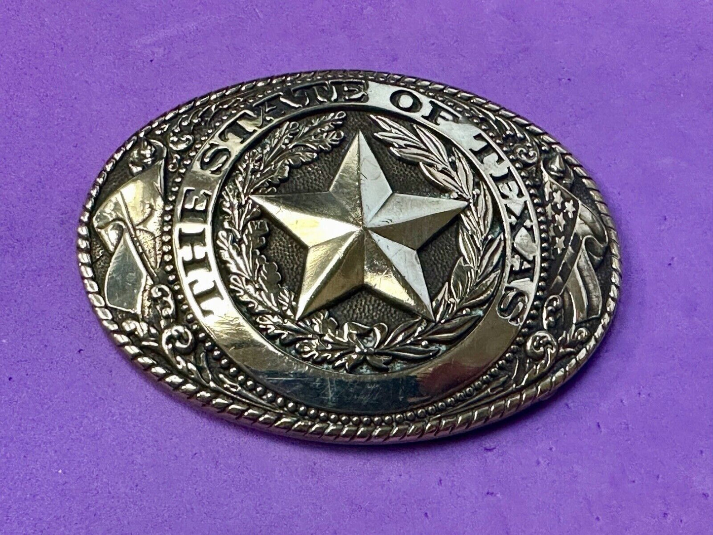 The Great State of Texas, Lone Star - Tony Lama Collection western belt buckle