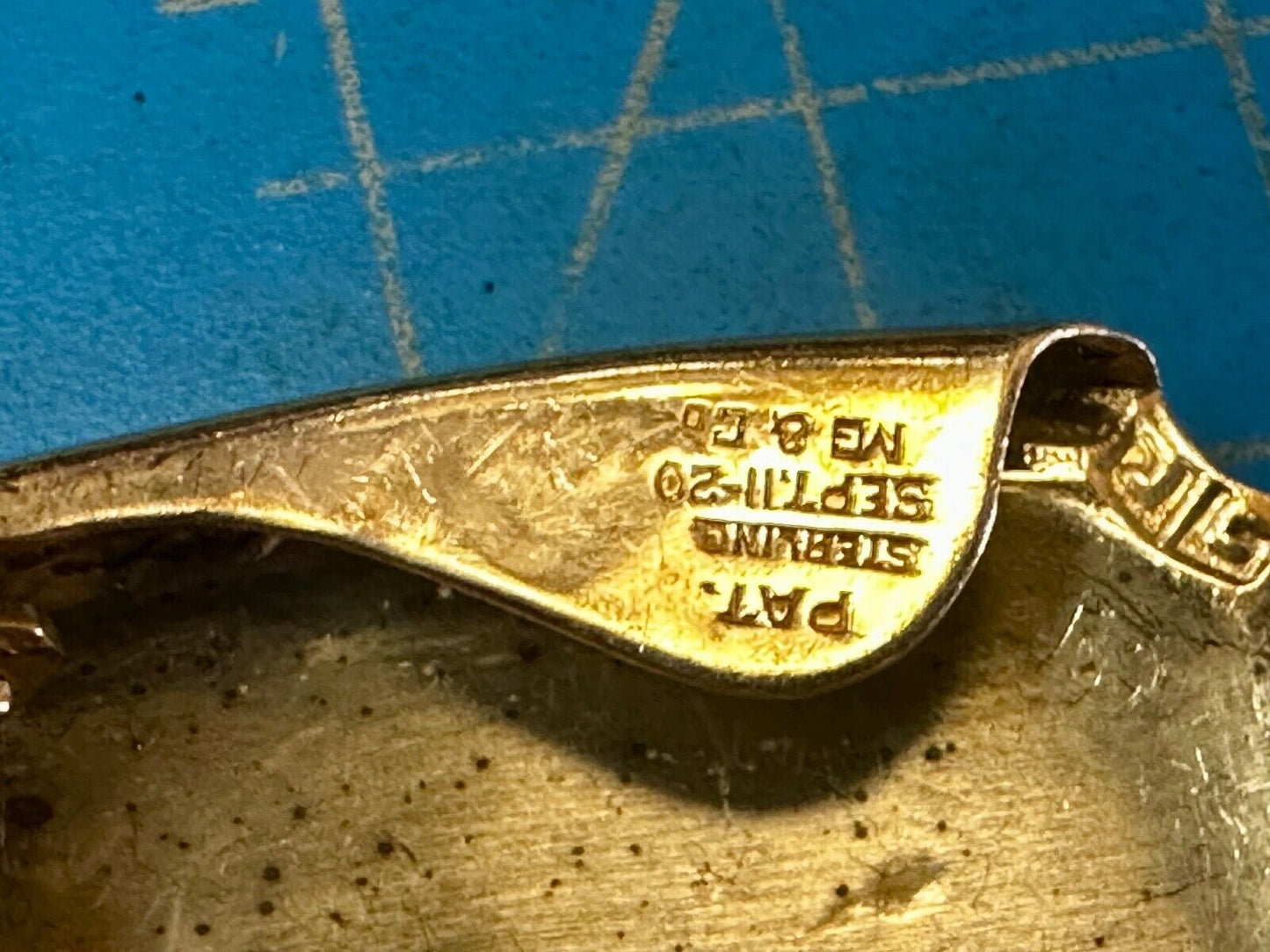TDO Engraved Letters Monogram Sterling Silver Belt Buckle - Sept 11 20 MG & Co