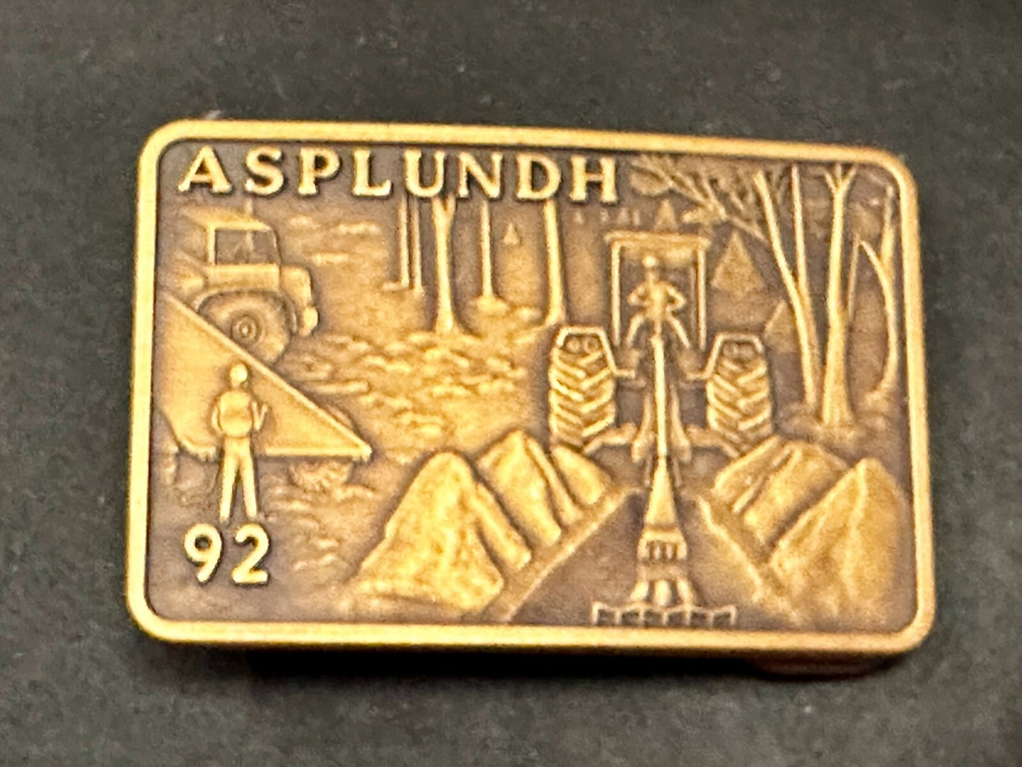 Asplundh Safety Excellence Award 1992 Limited Edition Gold Color Belt Buckle