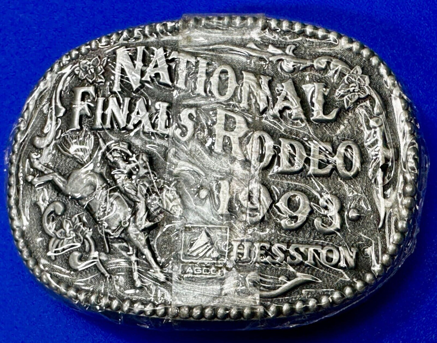 1993 Hesston National Finals Rodeo NFR Cowboys Youth Size NOS Belt Buckle