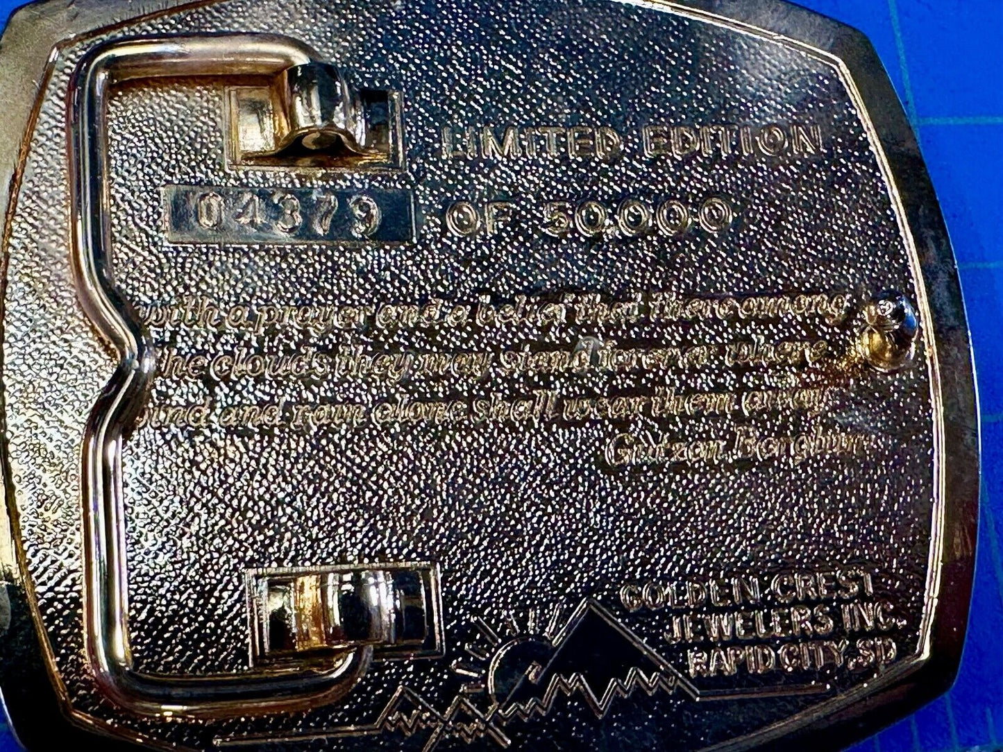 1991 Mount Rushmore 50th Golden Anniversary Limited Edition belt buckle