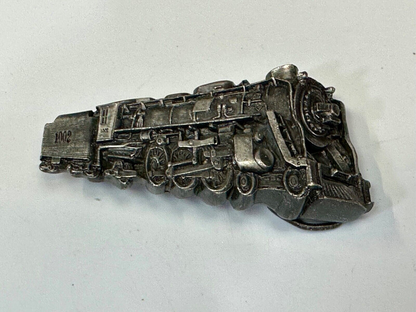 Vintage 1978 RR train Steam Engine Bergamot cutout belt buckle