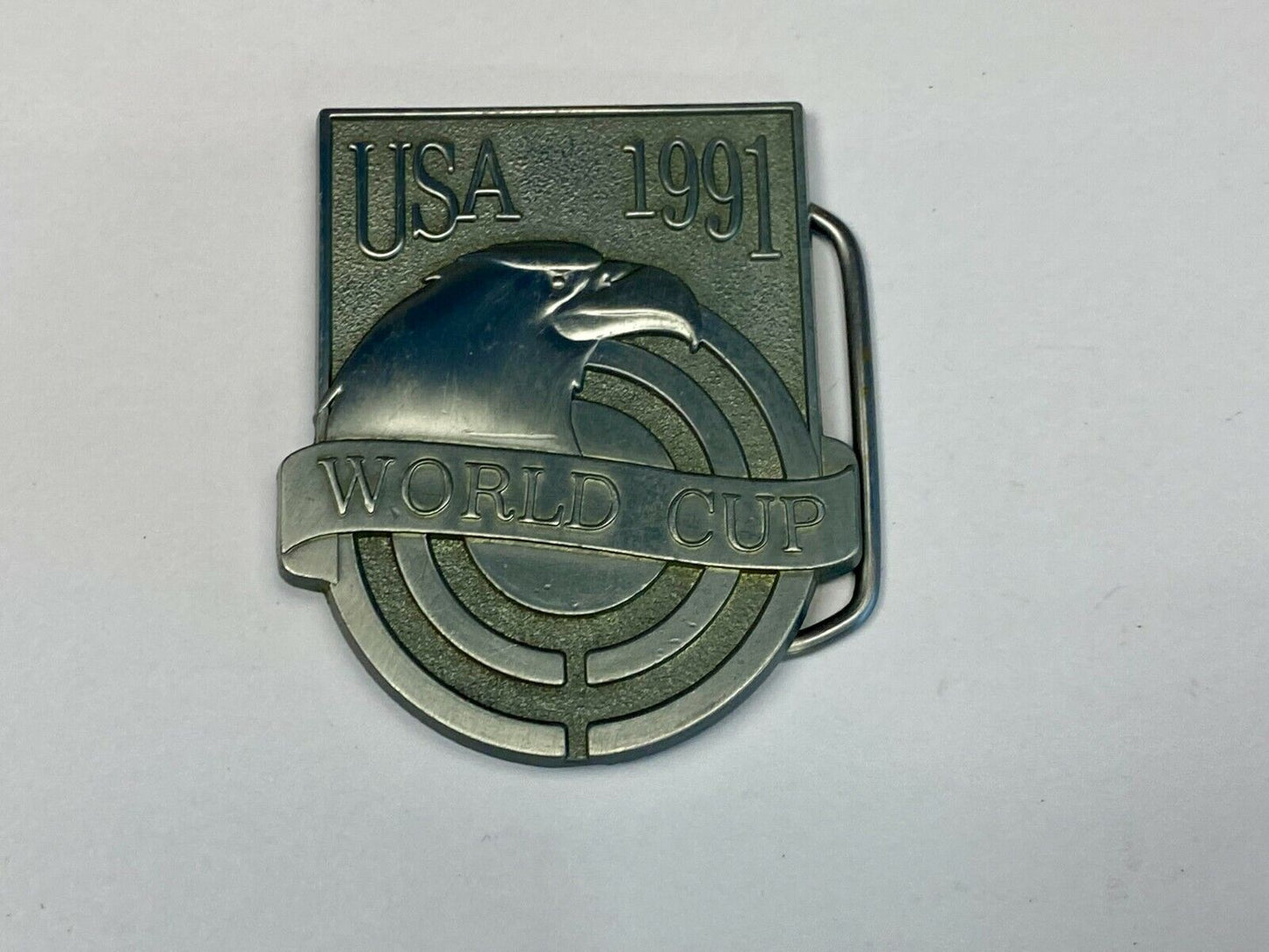 Usa World Cup 1991 Pewter American Eagle Emblem Belt Buckle