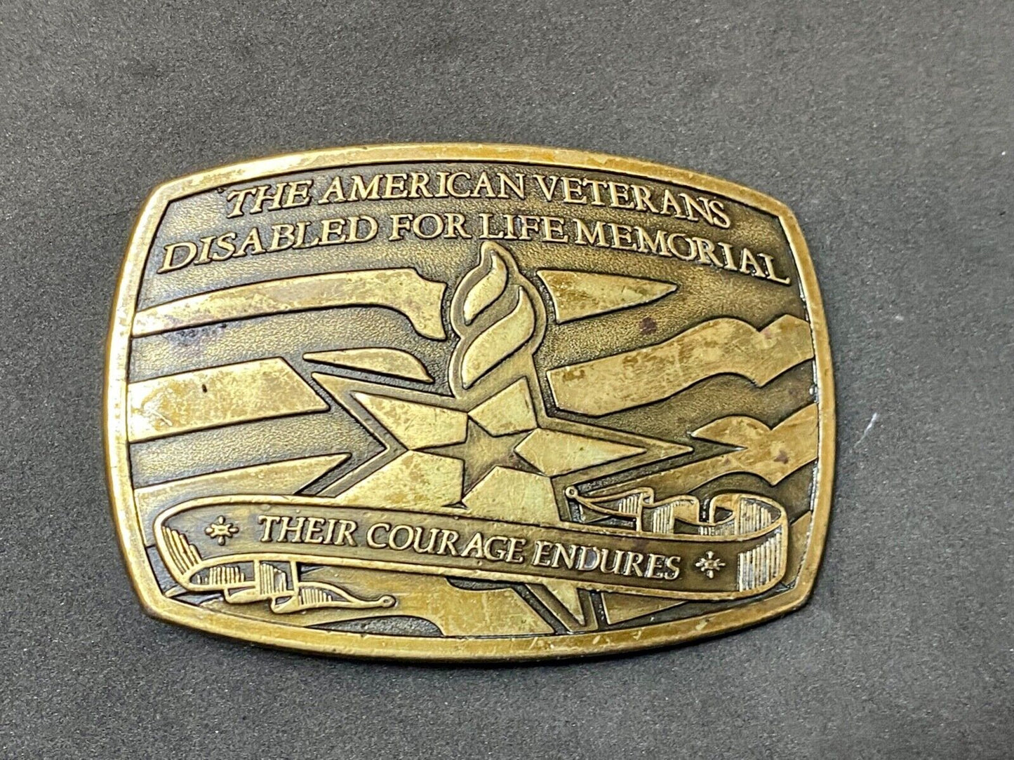 The American VETERANS OF FOREIGN WARS - Their Courage endures belt buckle